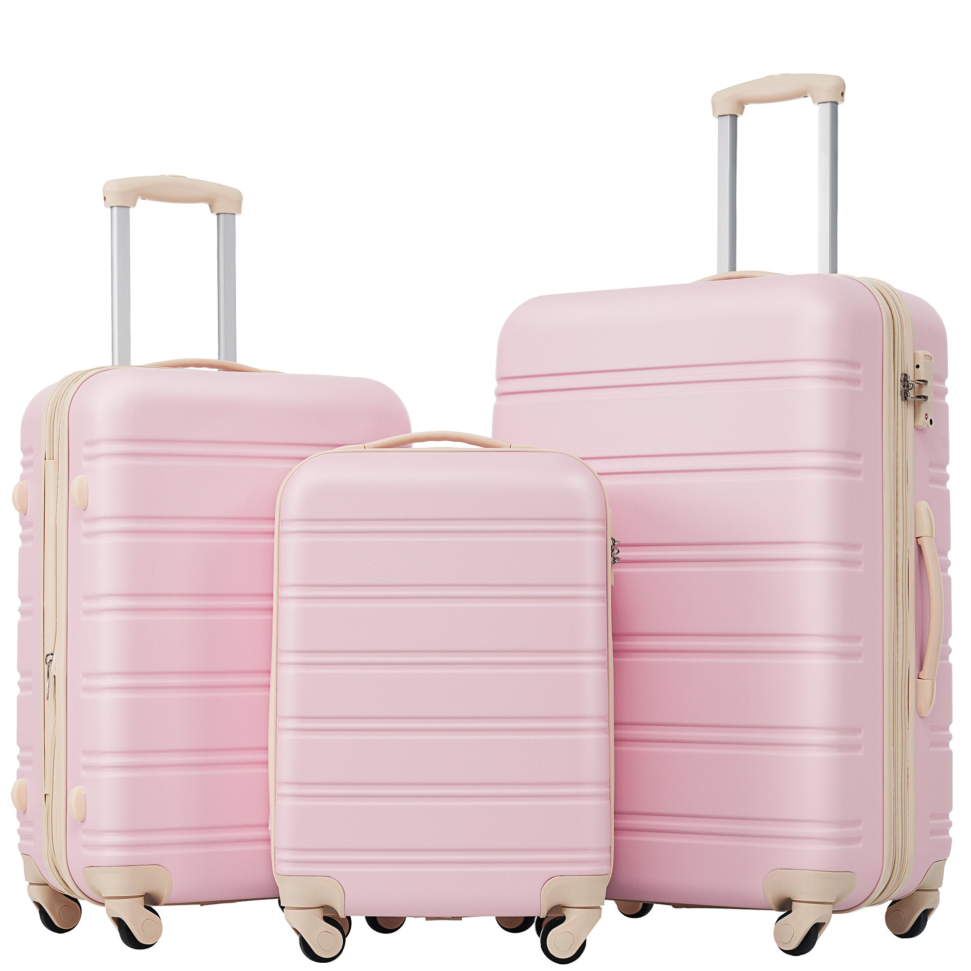 3-Piece Hardside Spinner Luggage Set w/TSA Lock