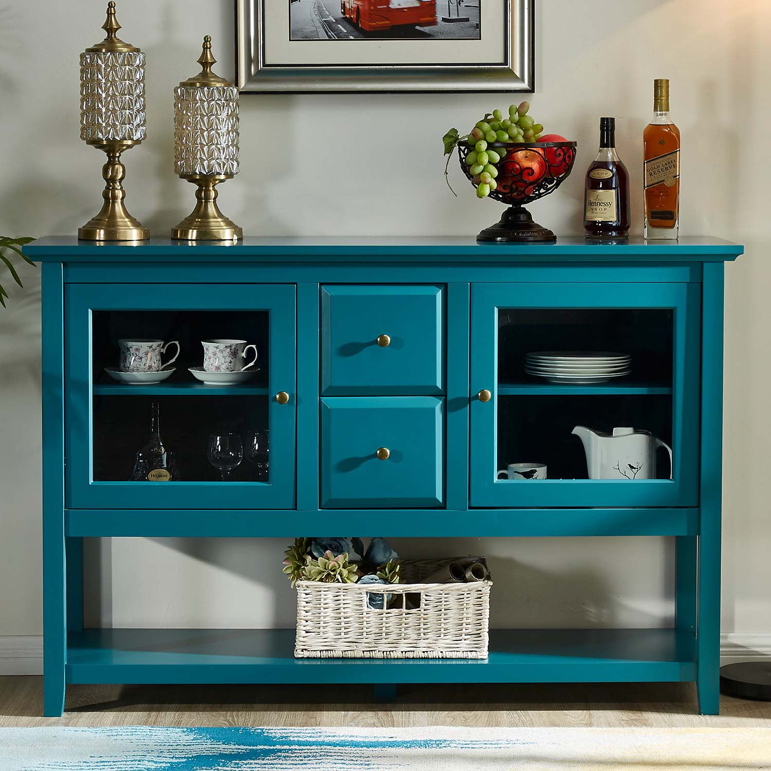 Modern Sideboard: 52" Storage & Adjustable Shelves