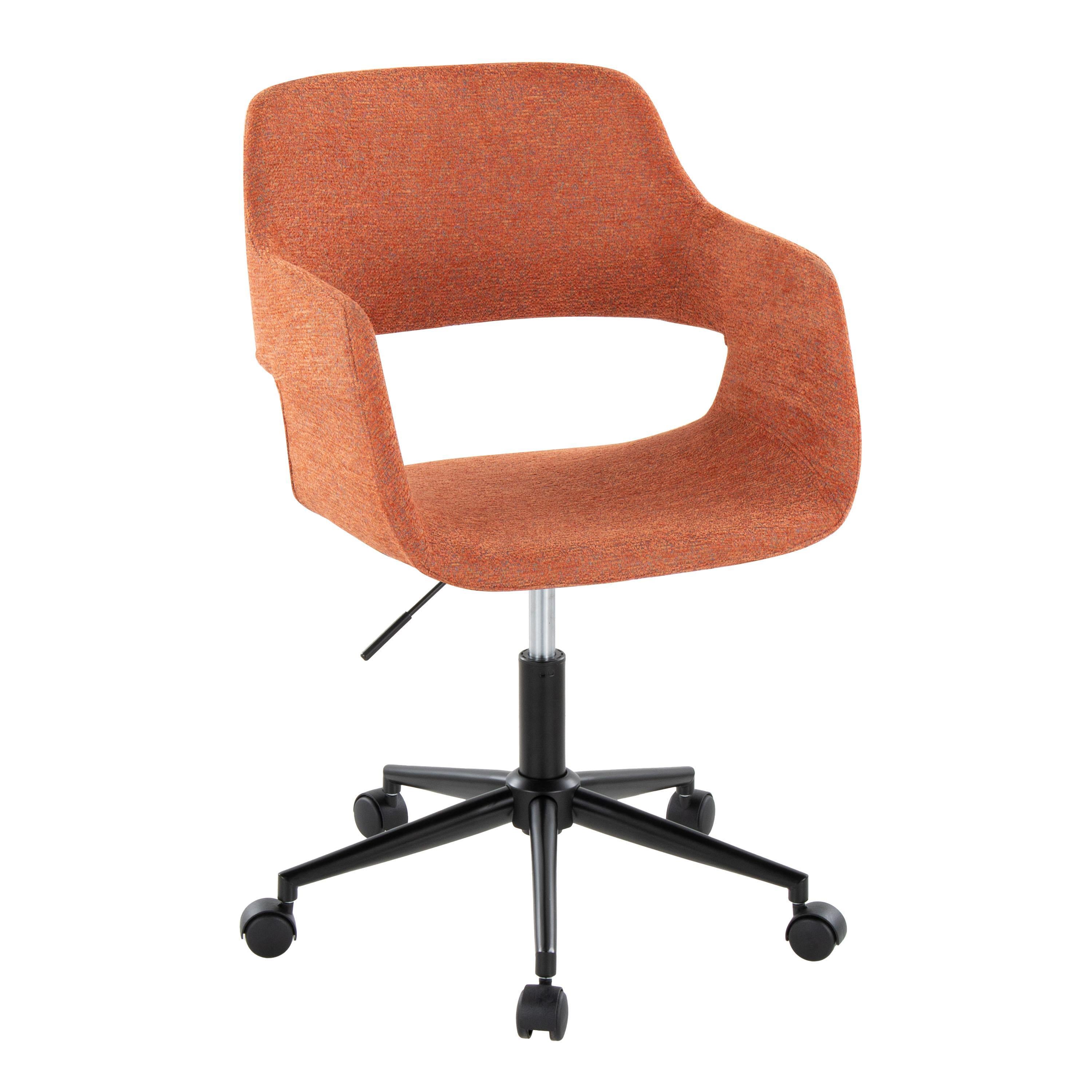 Margarite Task Chair, Black/Orange