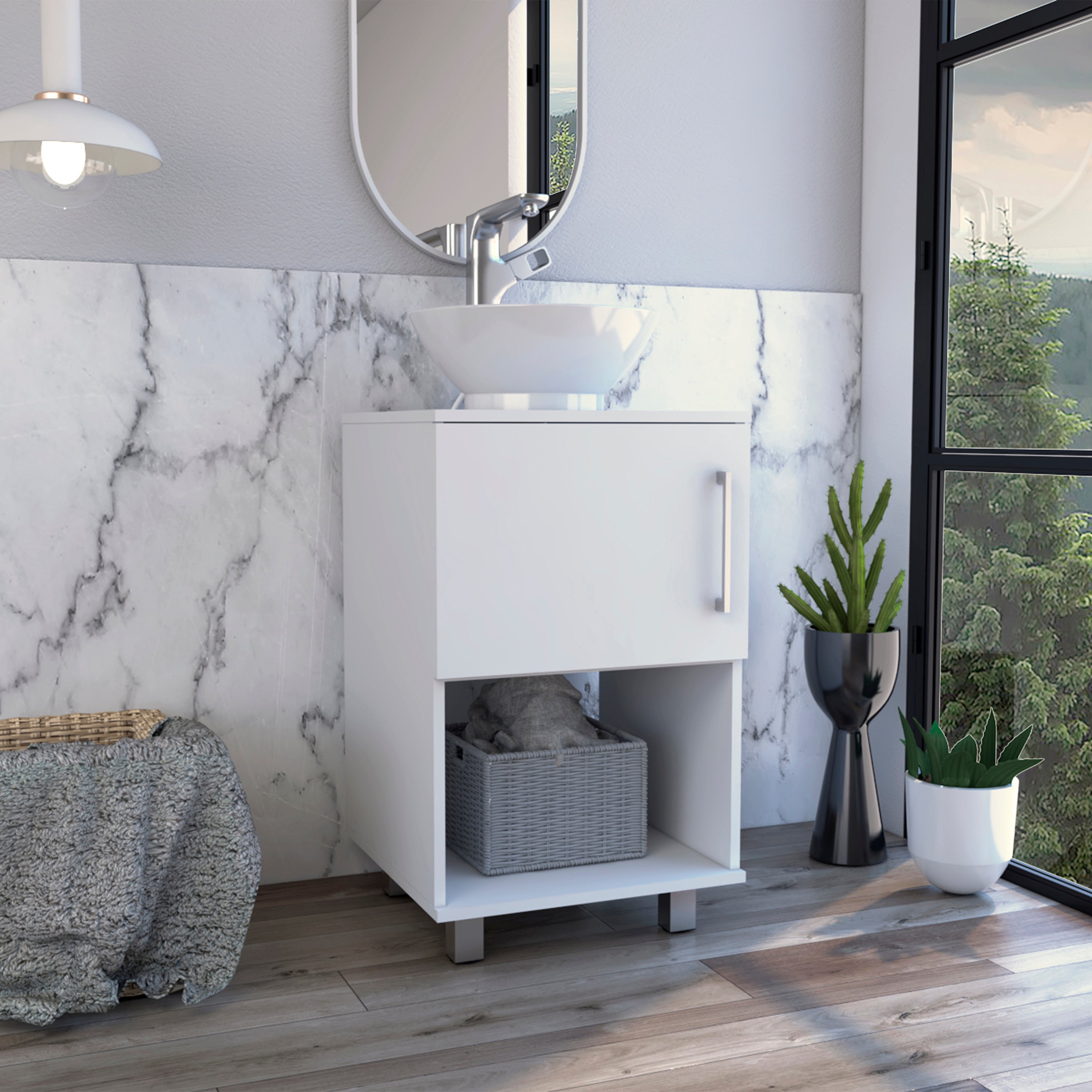 White Gouda 18" Single Bathroom Vanity
