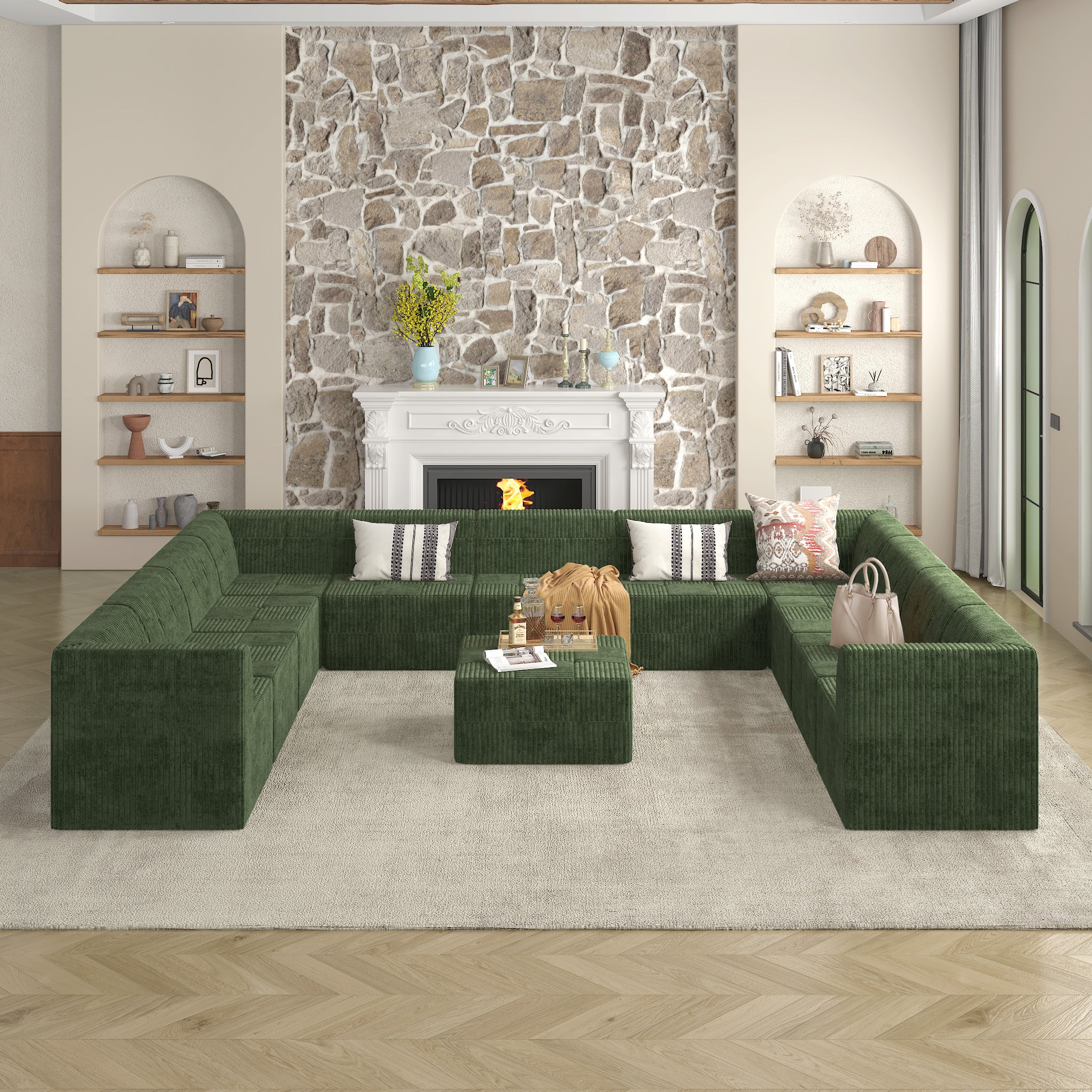 U-Shaped Modular Sectional Sofa: Modern & Comfy