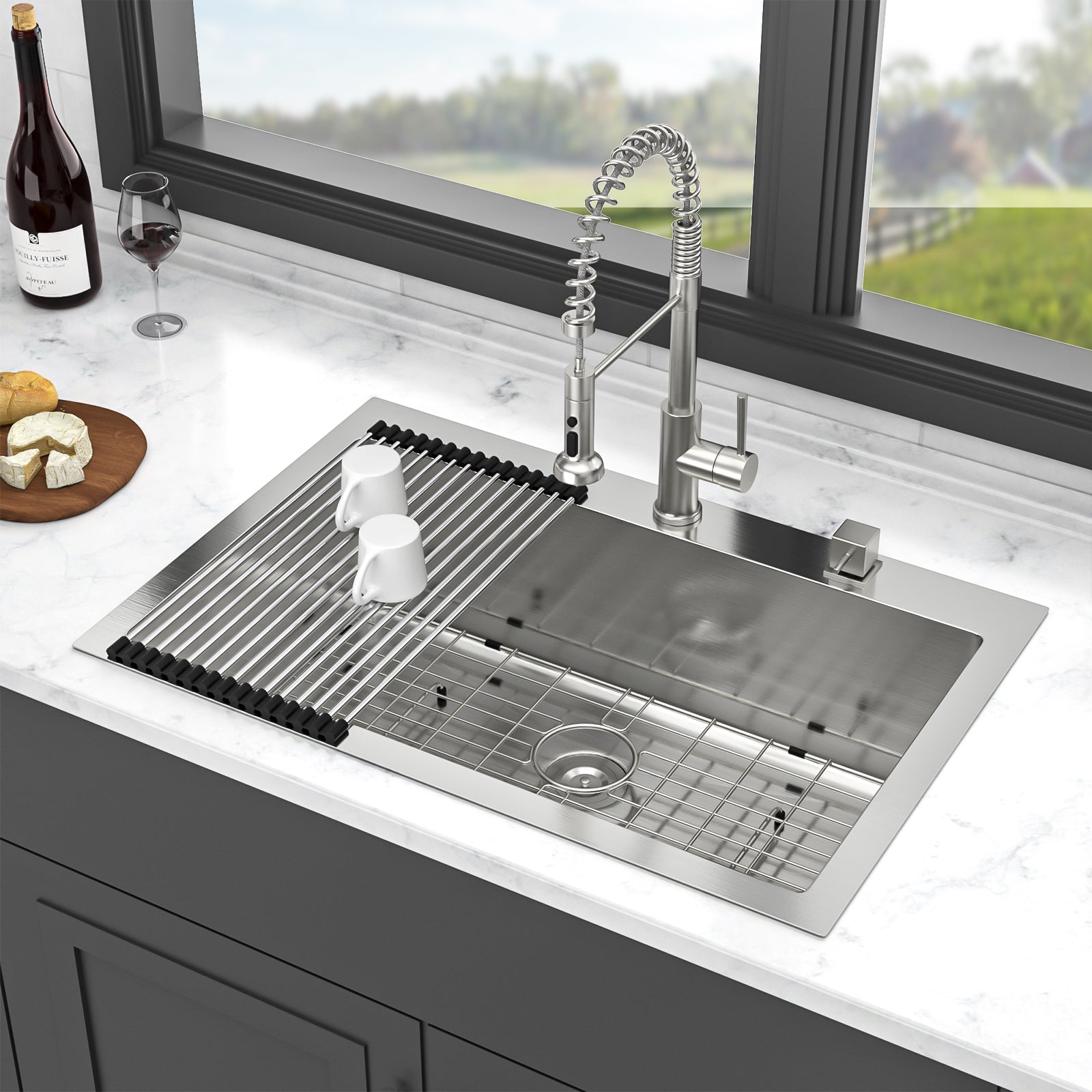 33x22" Stainless Steel Kitchen Sink - 16 Gauge