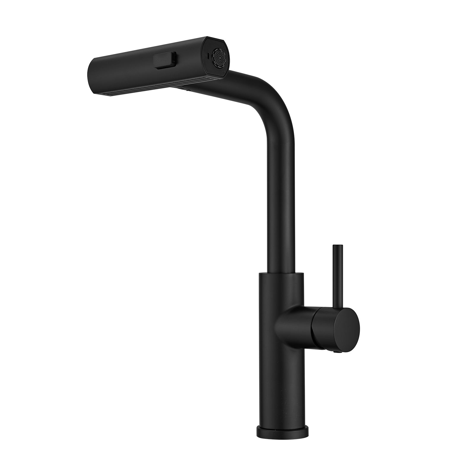 Black Kitchen Faucet with Pull-Down Sprayer