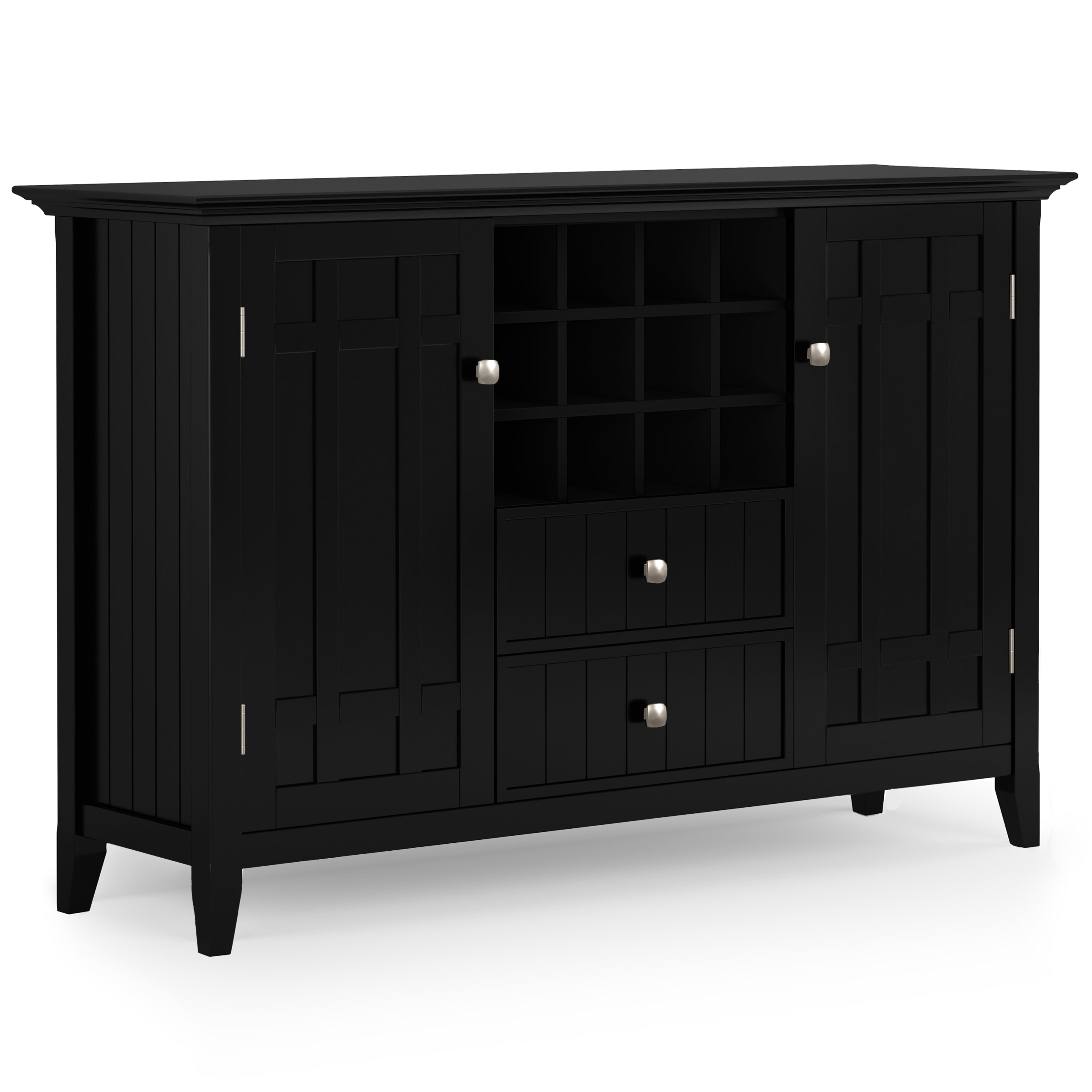 Bedford Black Sideboard Buffet & Wine Rack
