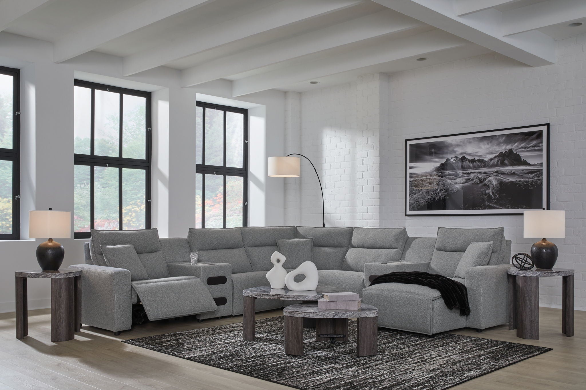 Modmax II - Reclining Sectional - Salt And Pepper