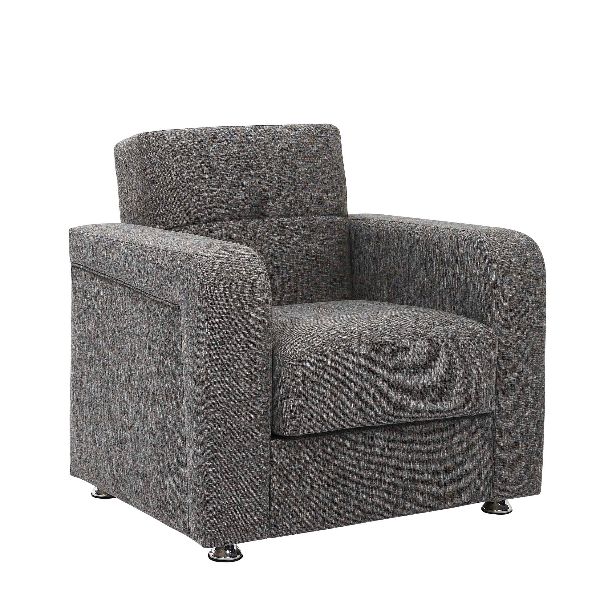 Concorde Upholstered Armchair w/Storage - Grey