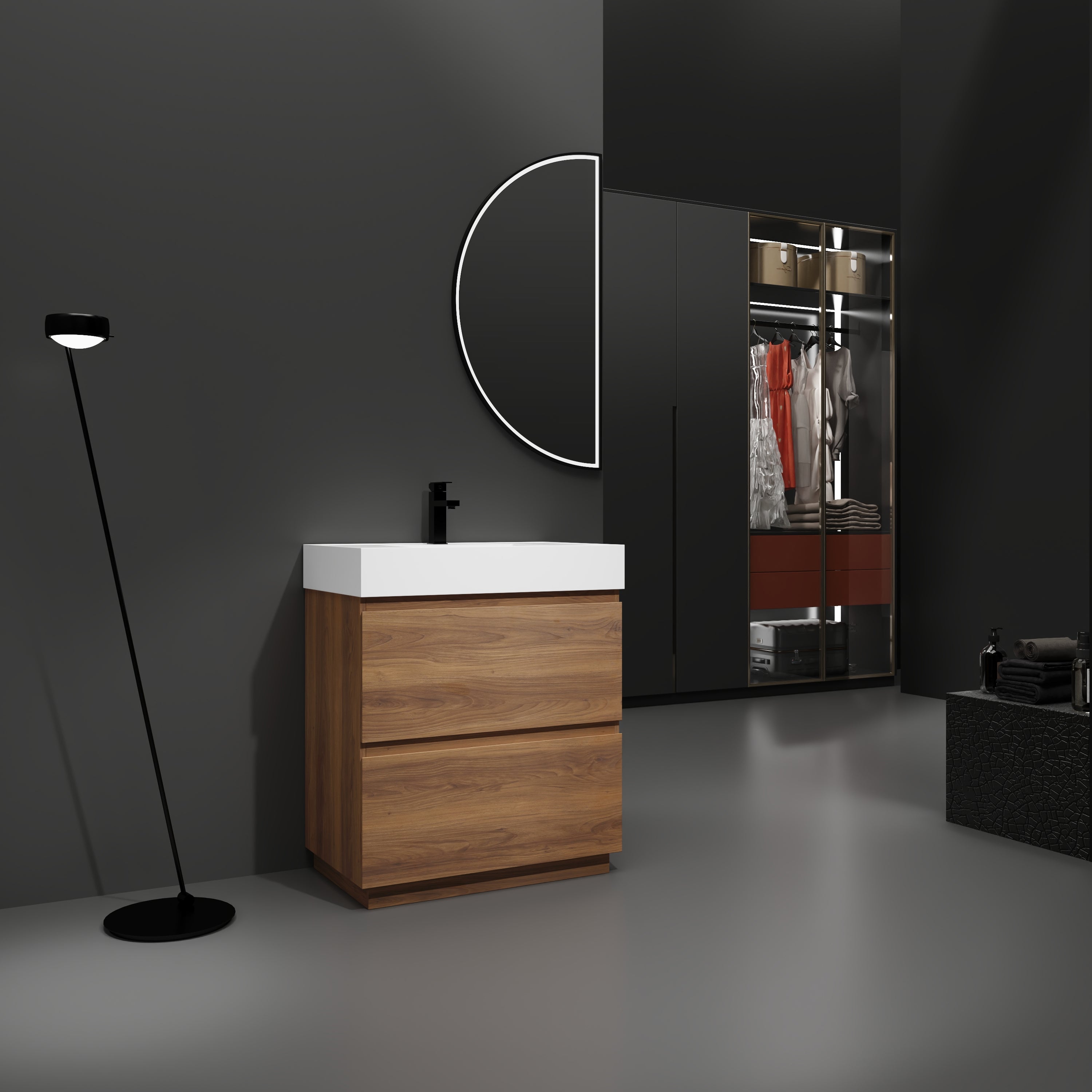 Modern 30" Bathroom Vanity w/ Single Sink