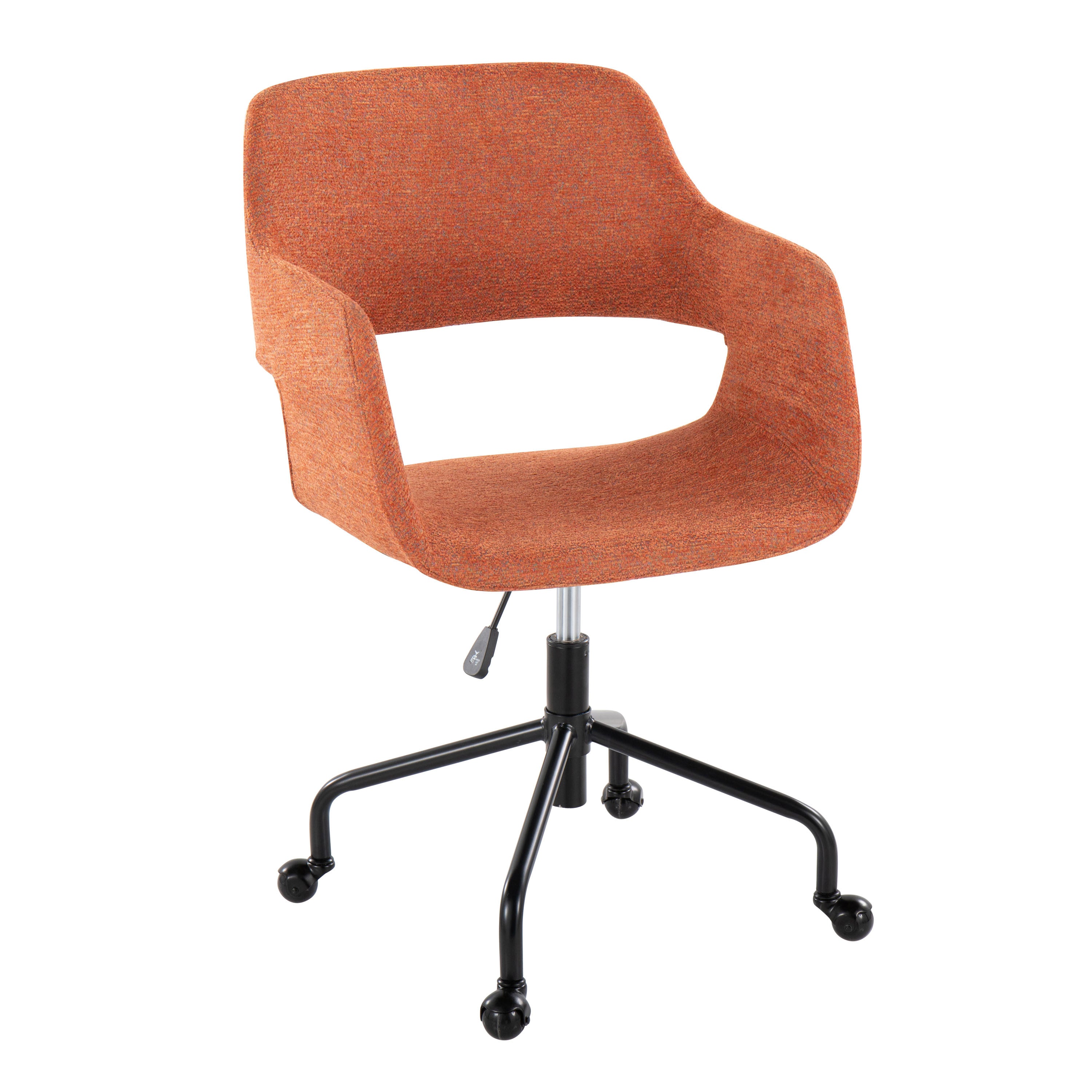 Margarite Adjustable Office Chair, Black/Orange