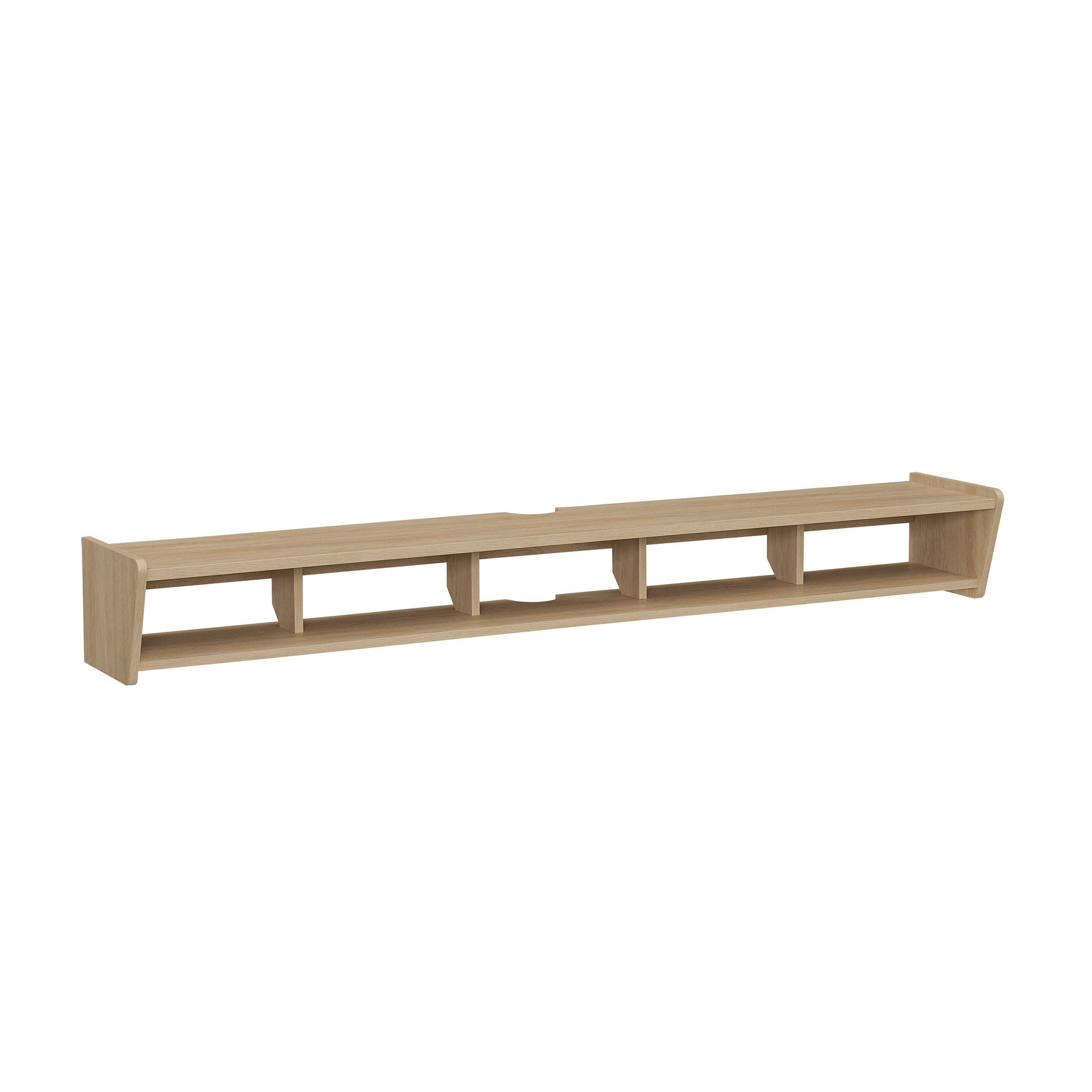 Coastal Oak Floating TV Stand | Modern Wall-Mounted Media Console