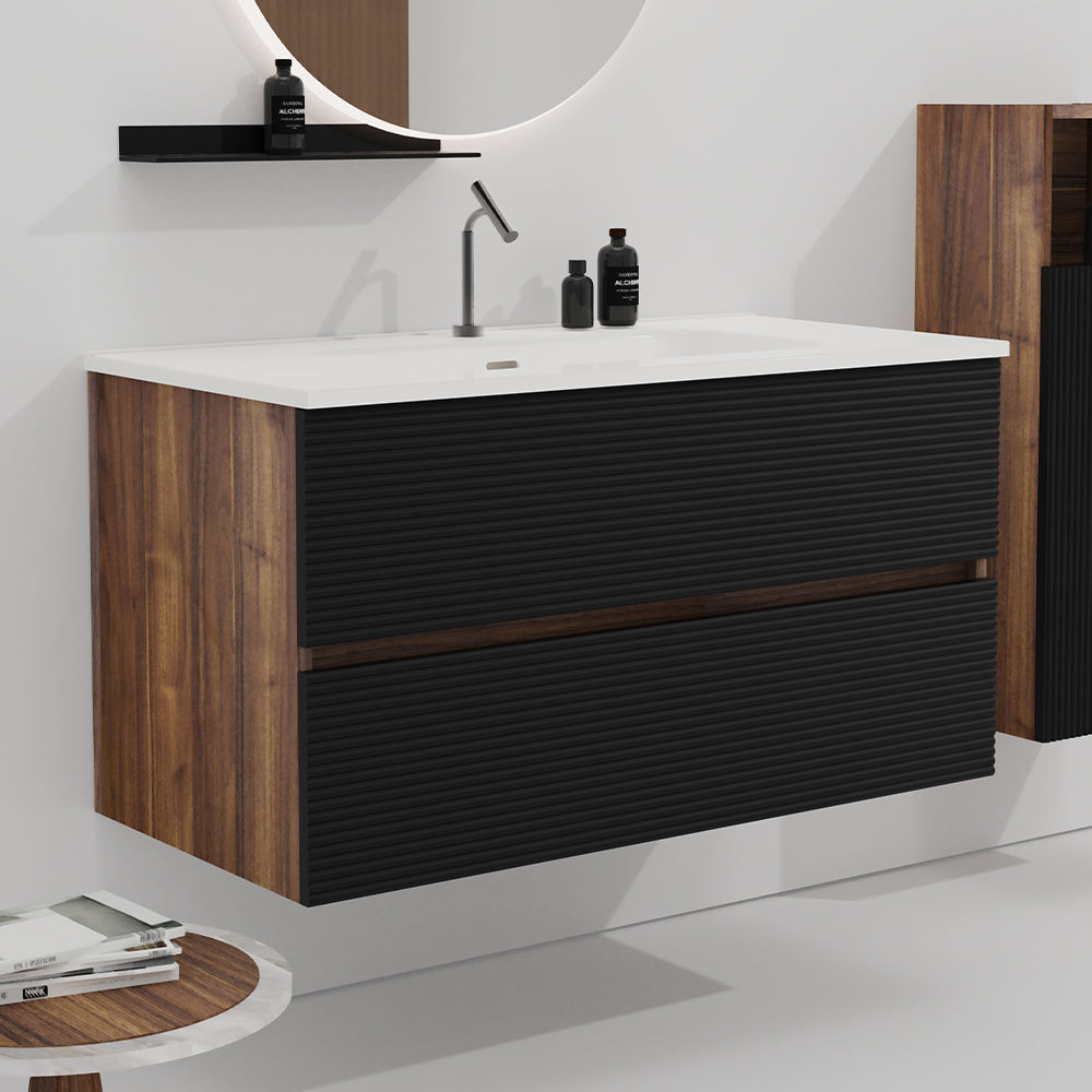 Gloria 36" Black Walnut Bathroom Vanity