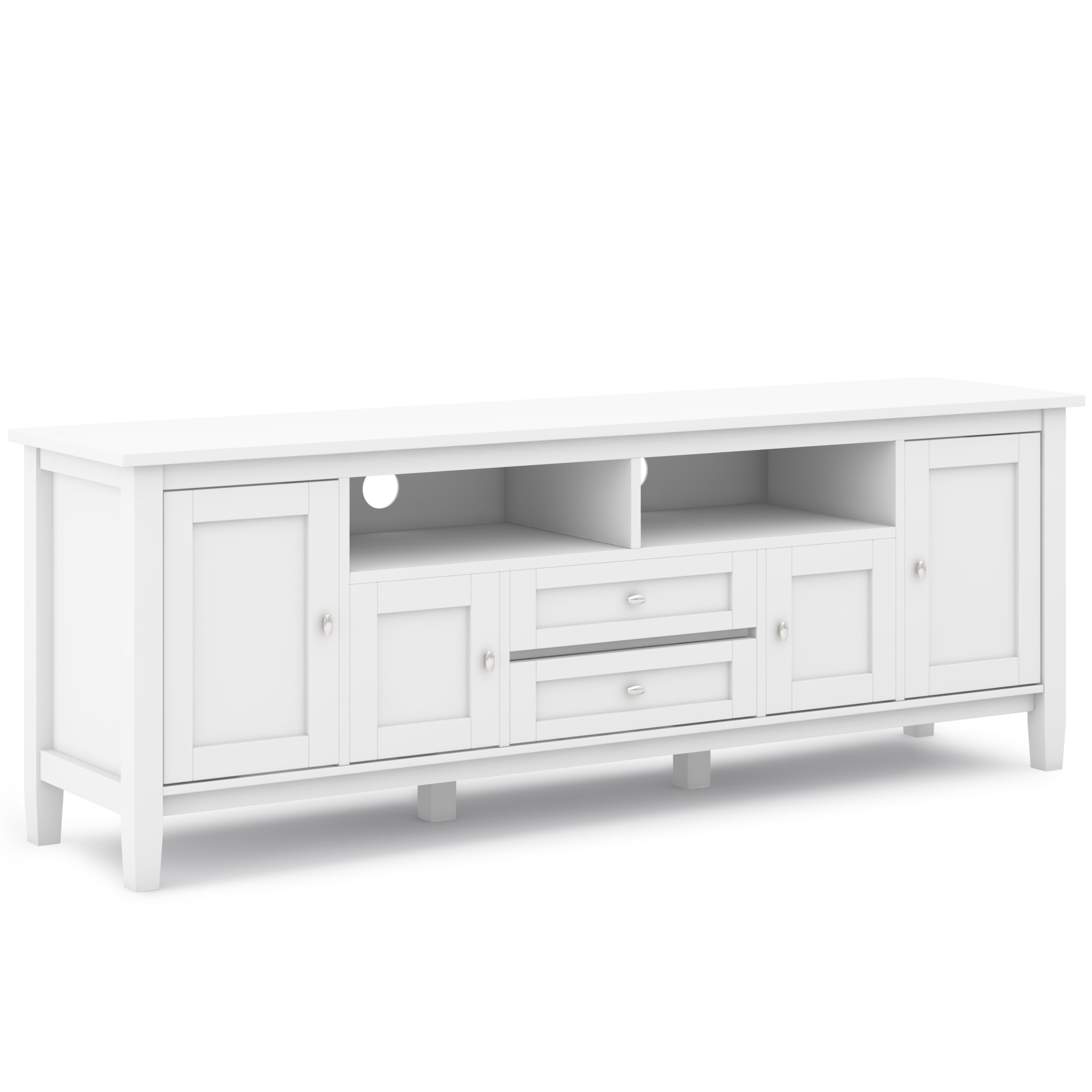 Warm Shaker 72" TV Stand - White Media Console