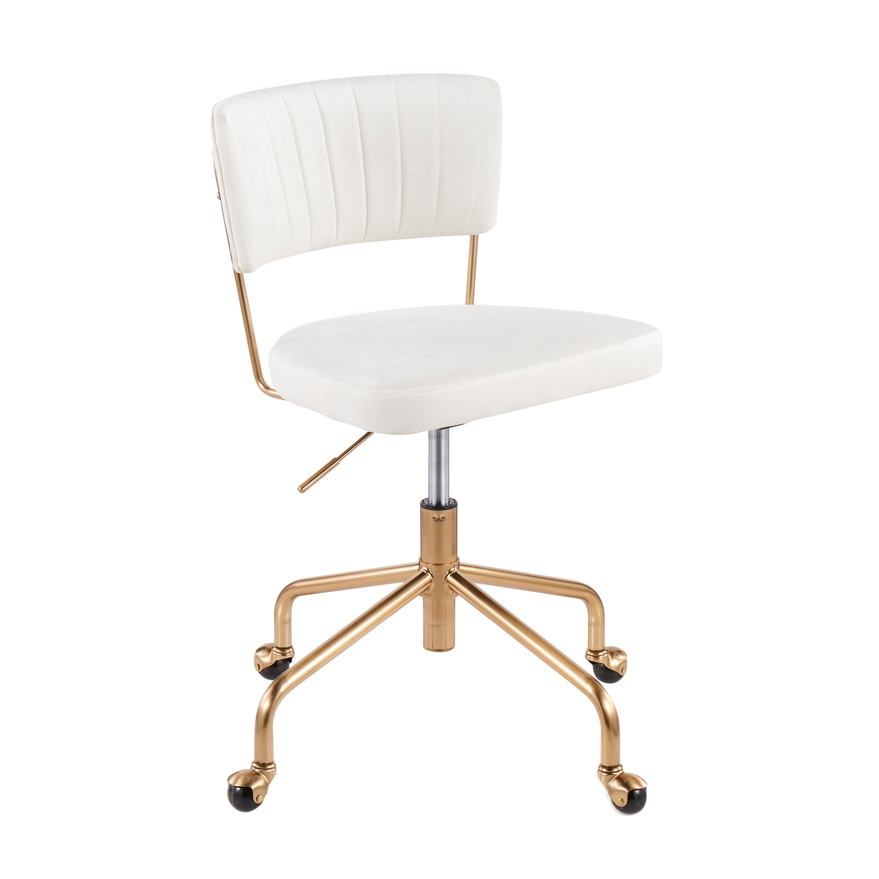 Tania Gold & Cream Velvet Task Chair | LumiSource