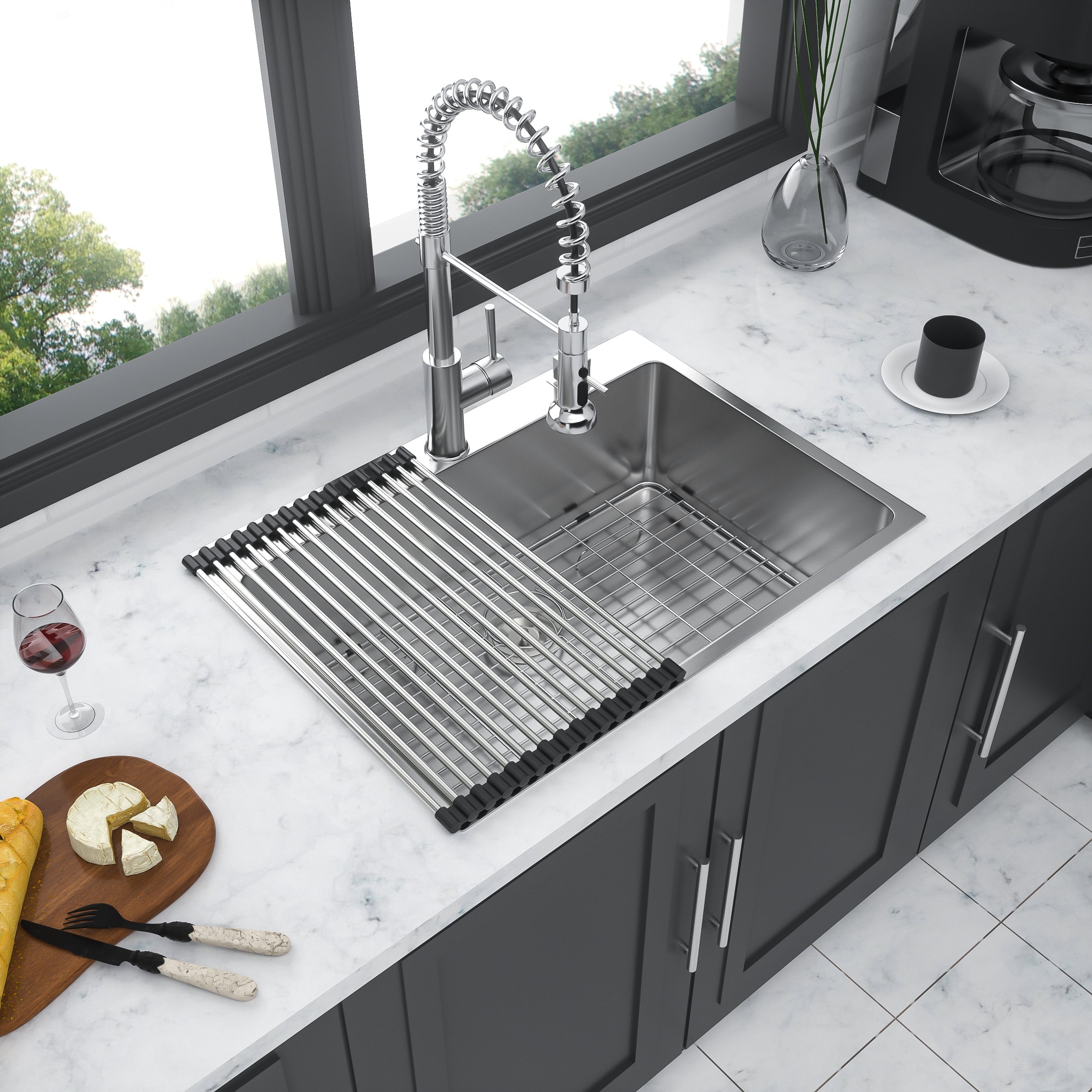 25" Stainless Steel Drop-in Kitchen Sink