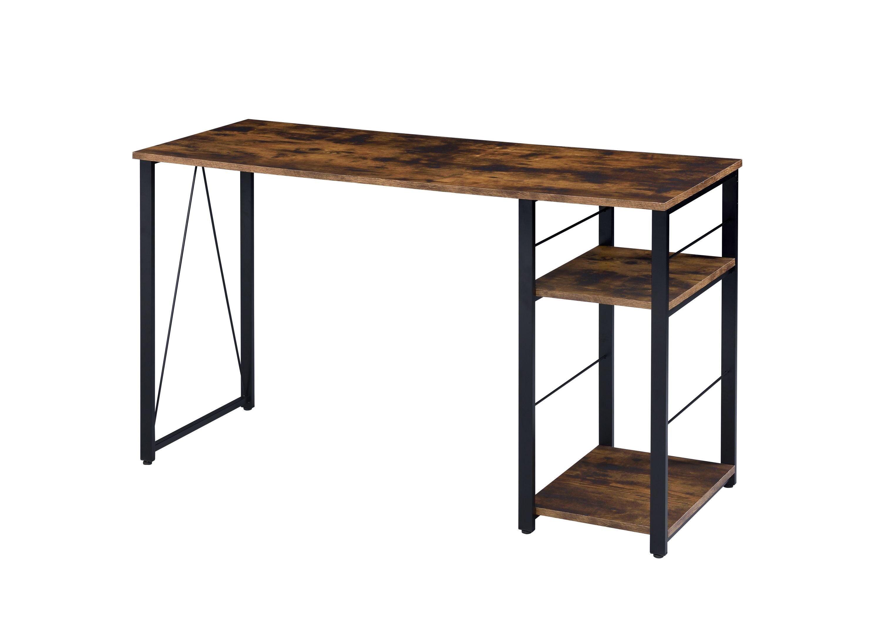 Vadna Weathered Oak & Black Writing Desk