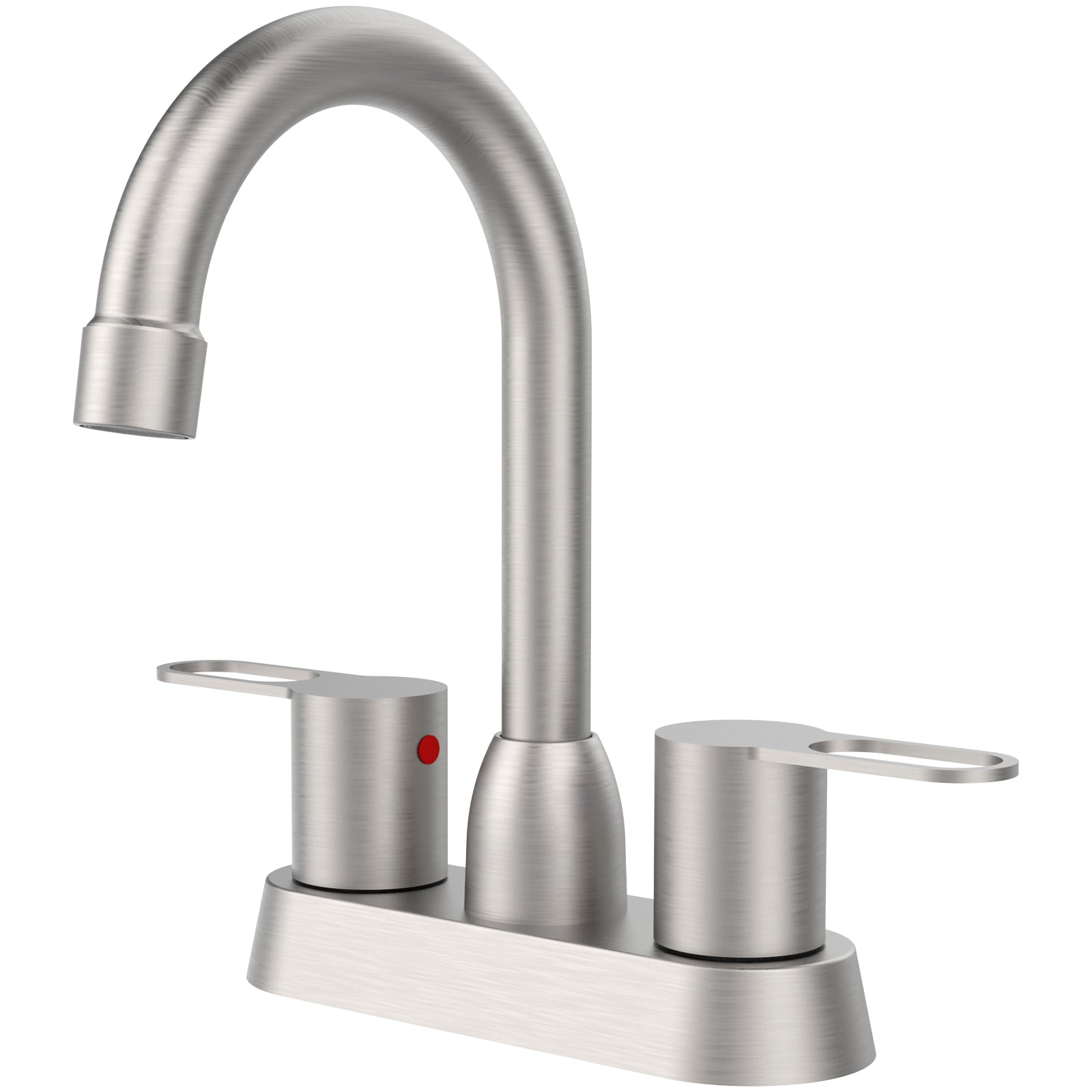 Brushed Nickel RV Sink Faucet, 2 Handle Centerset