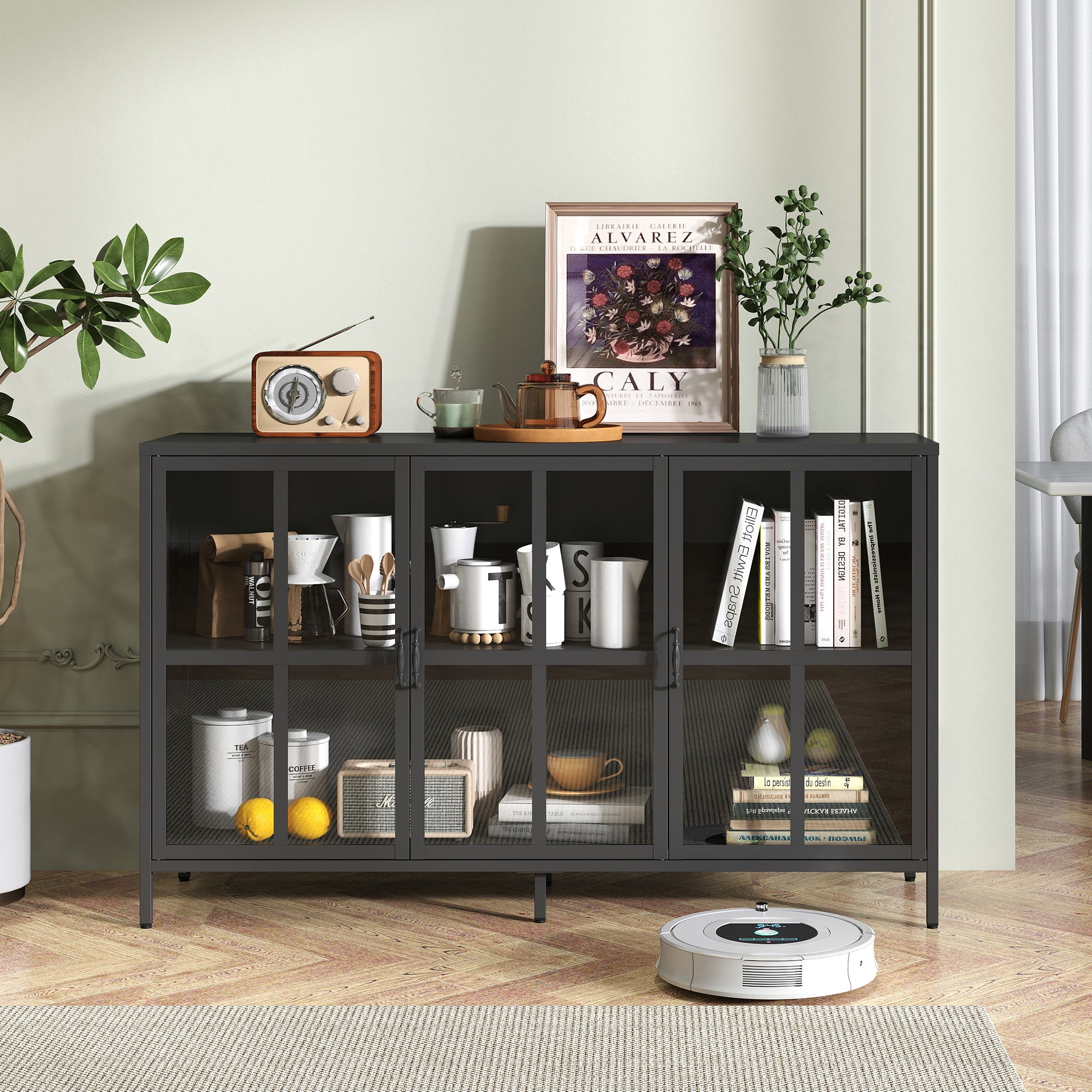 Modern Metal Sideboard: Steel Storage Cabinet