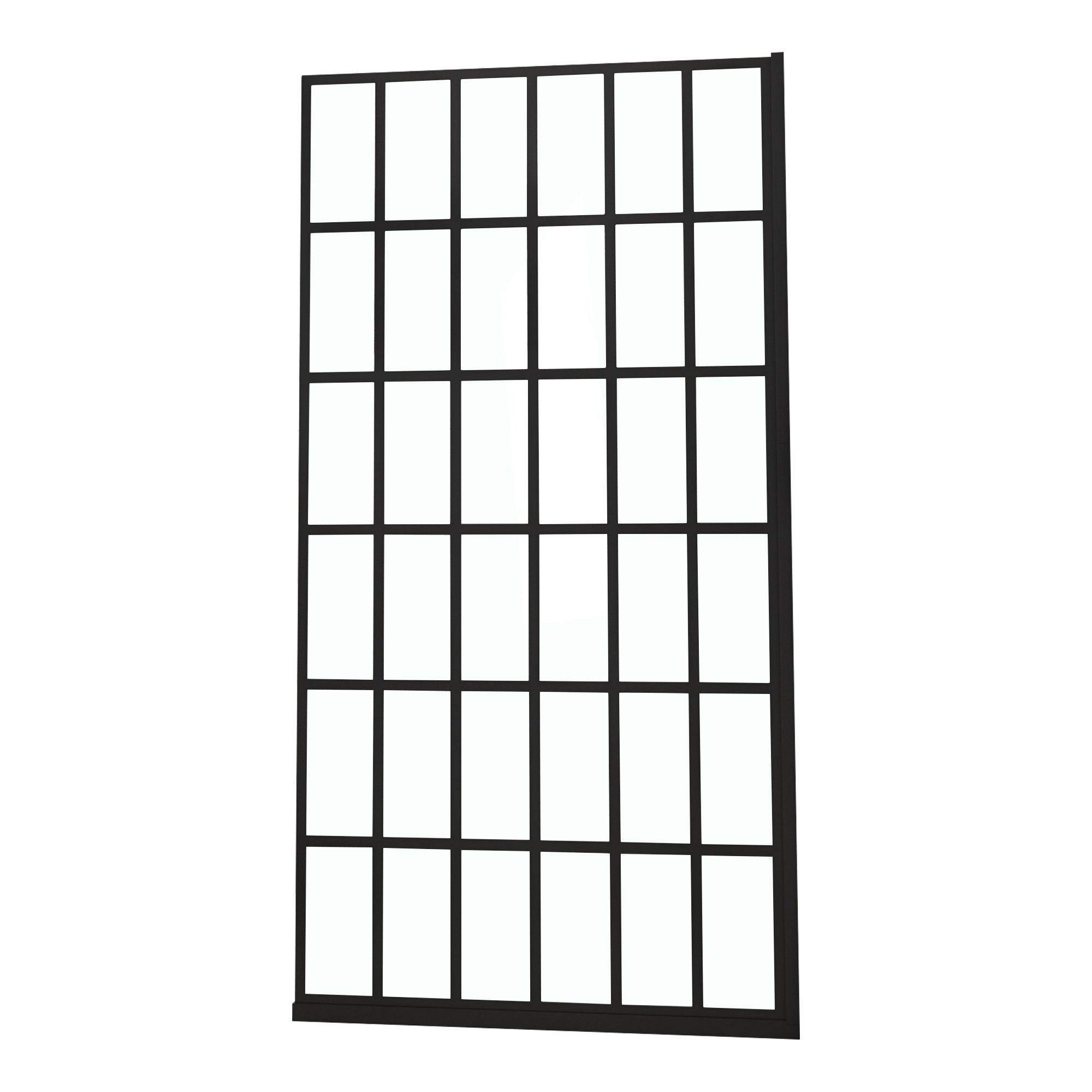 Matte Black Frameless Shower Door 34x72