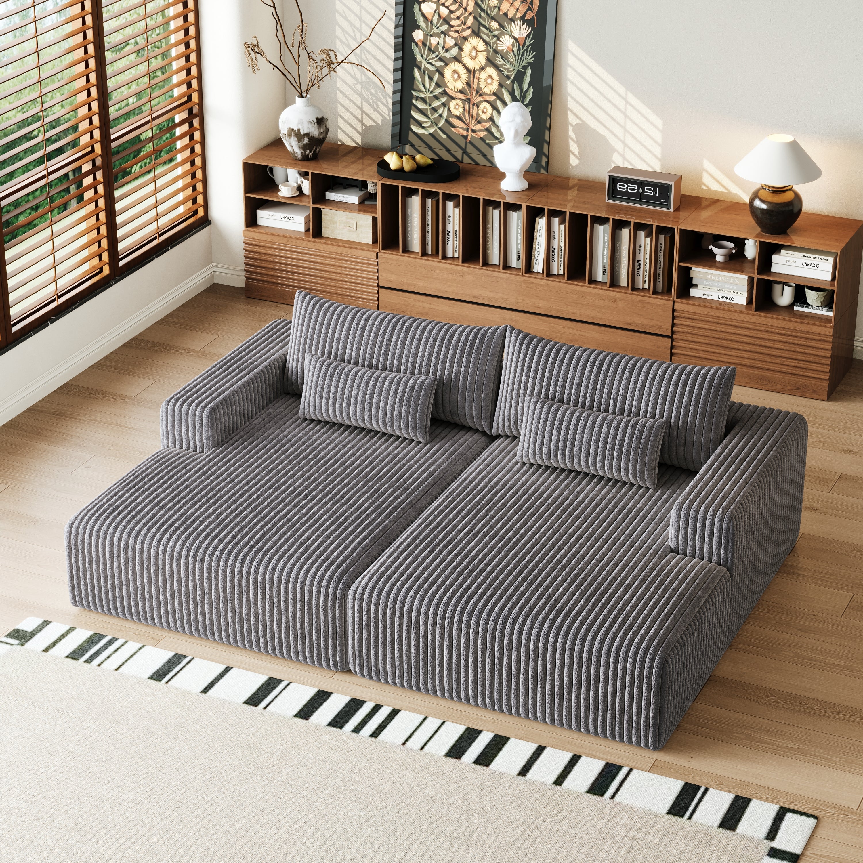 Oversized Sectional Sofa Bed: Plush & Ready