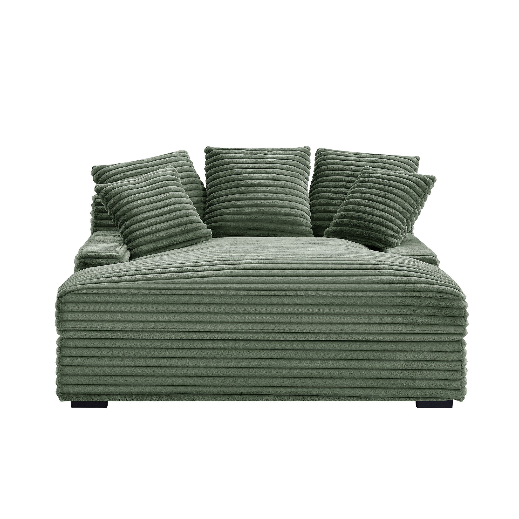 Cloud Couch: Green Corduroy Sofa Bed