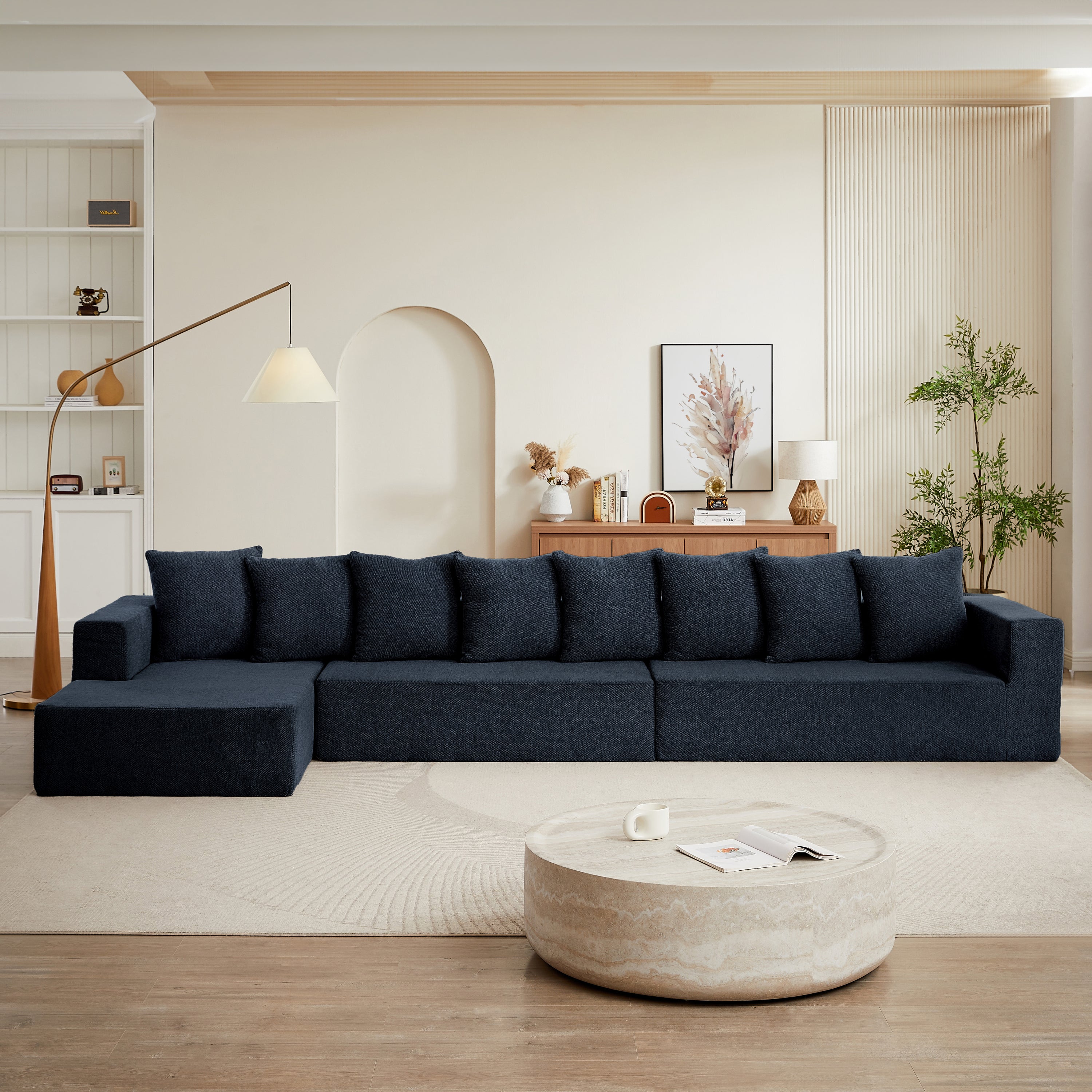Chenille Modular Sofa: Plush Sectional Couch