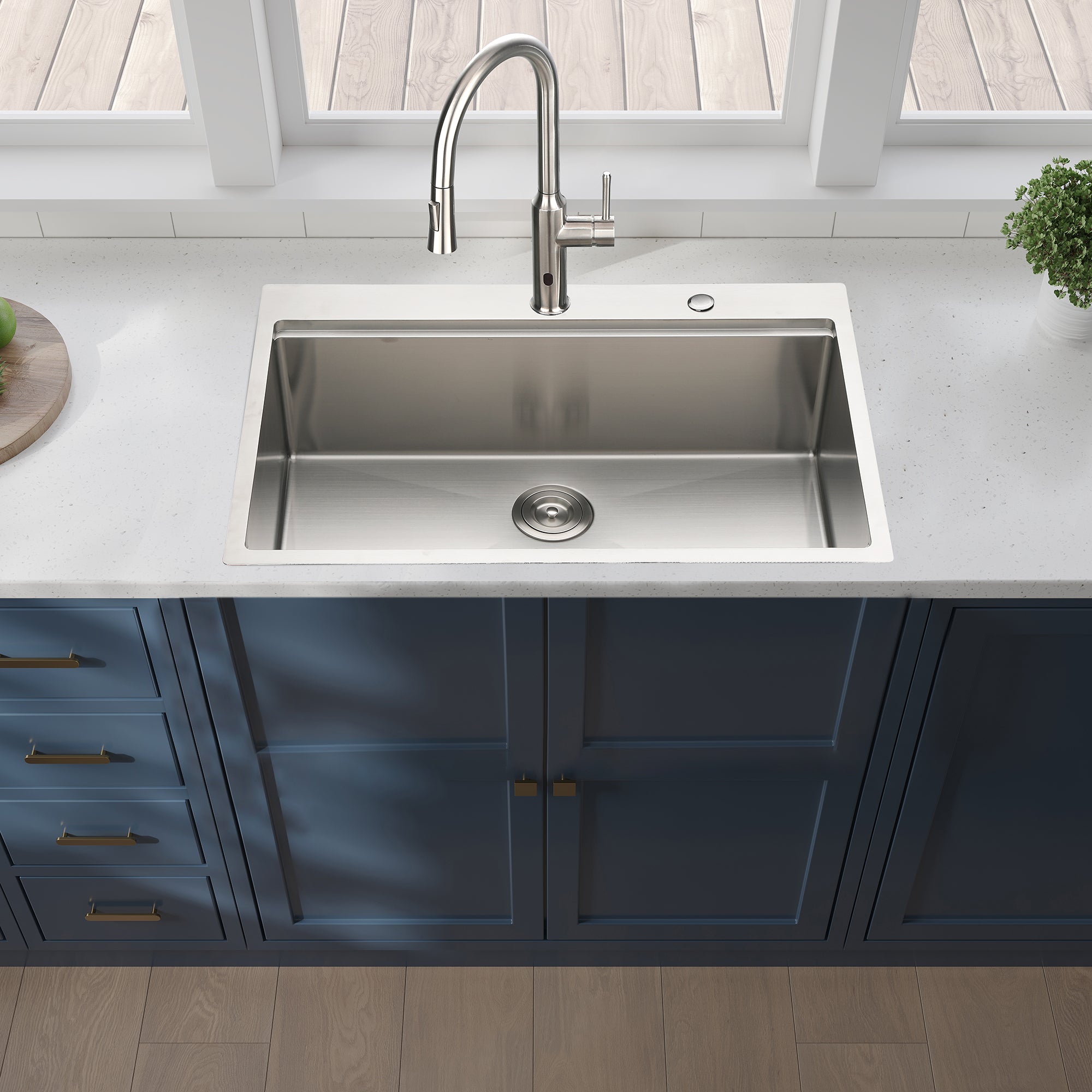 30x22x10" Stainless Steel Kitchen Sink Workstation