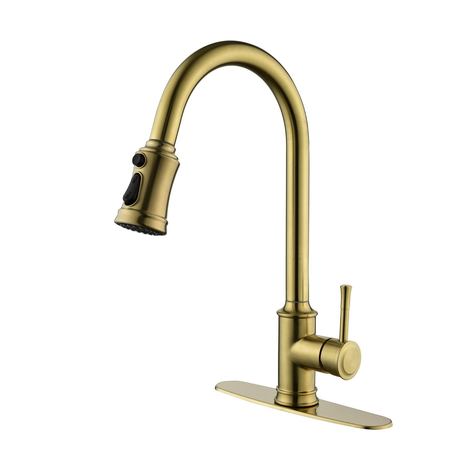High-Arc Pull-Down Kitchen Faucet, Stainless Steel