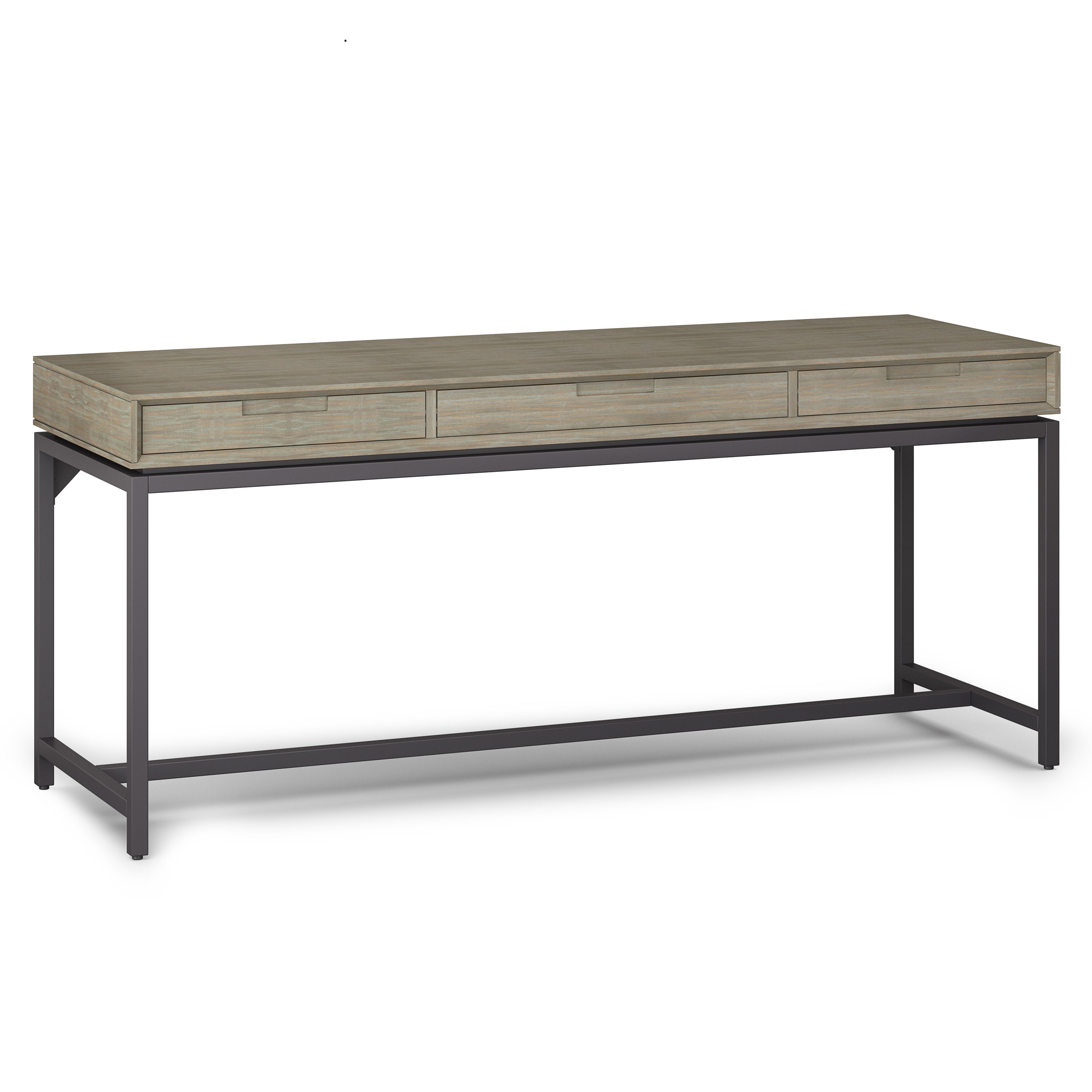 Mid Century Wide Desk, Distressed Grey | Banting