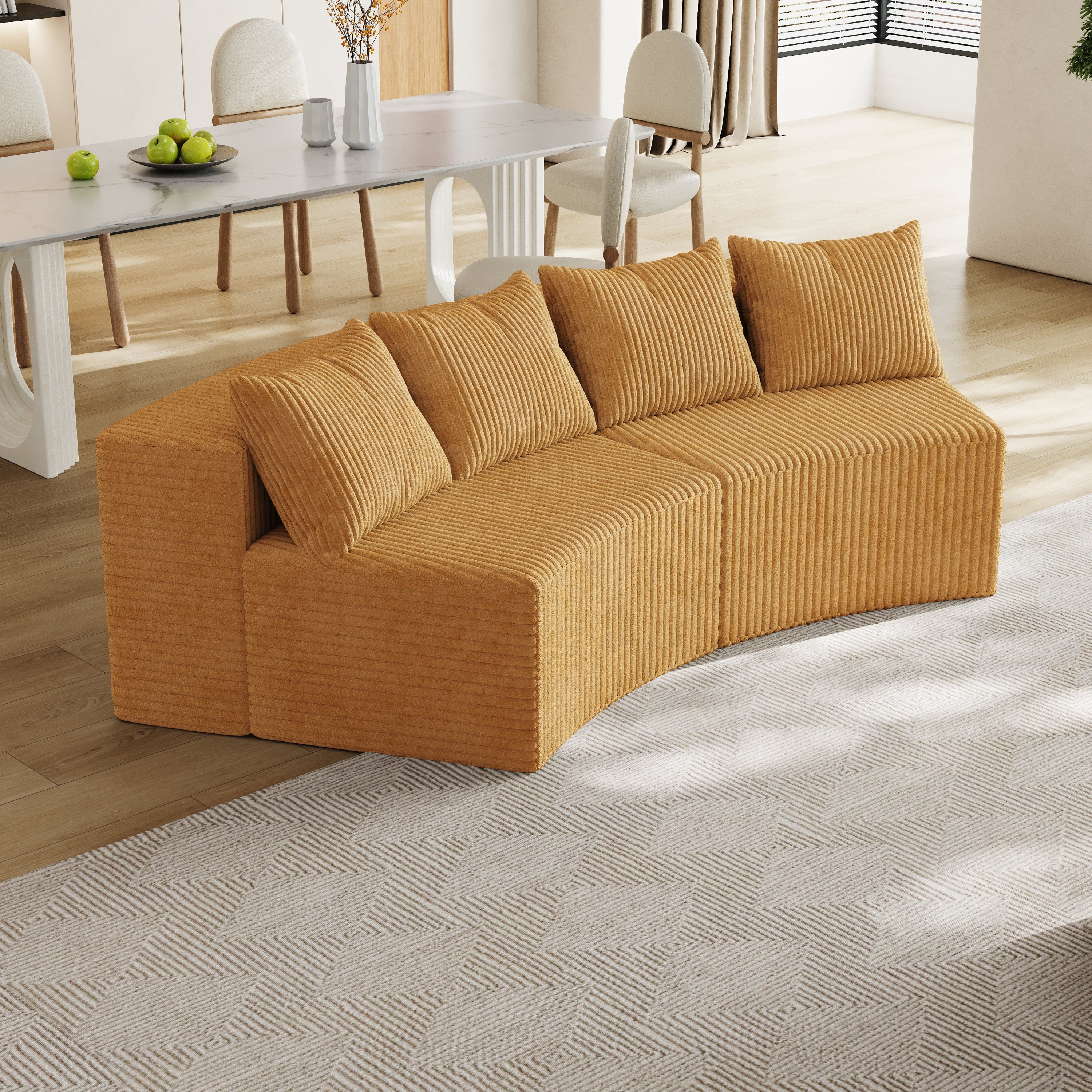 Curved Sectional Sofa: Modern & Cozy