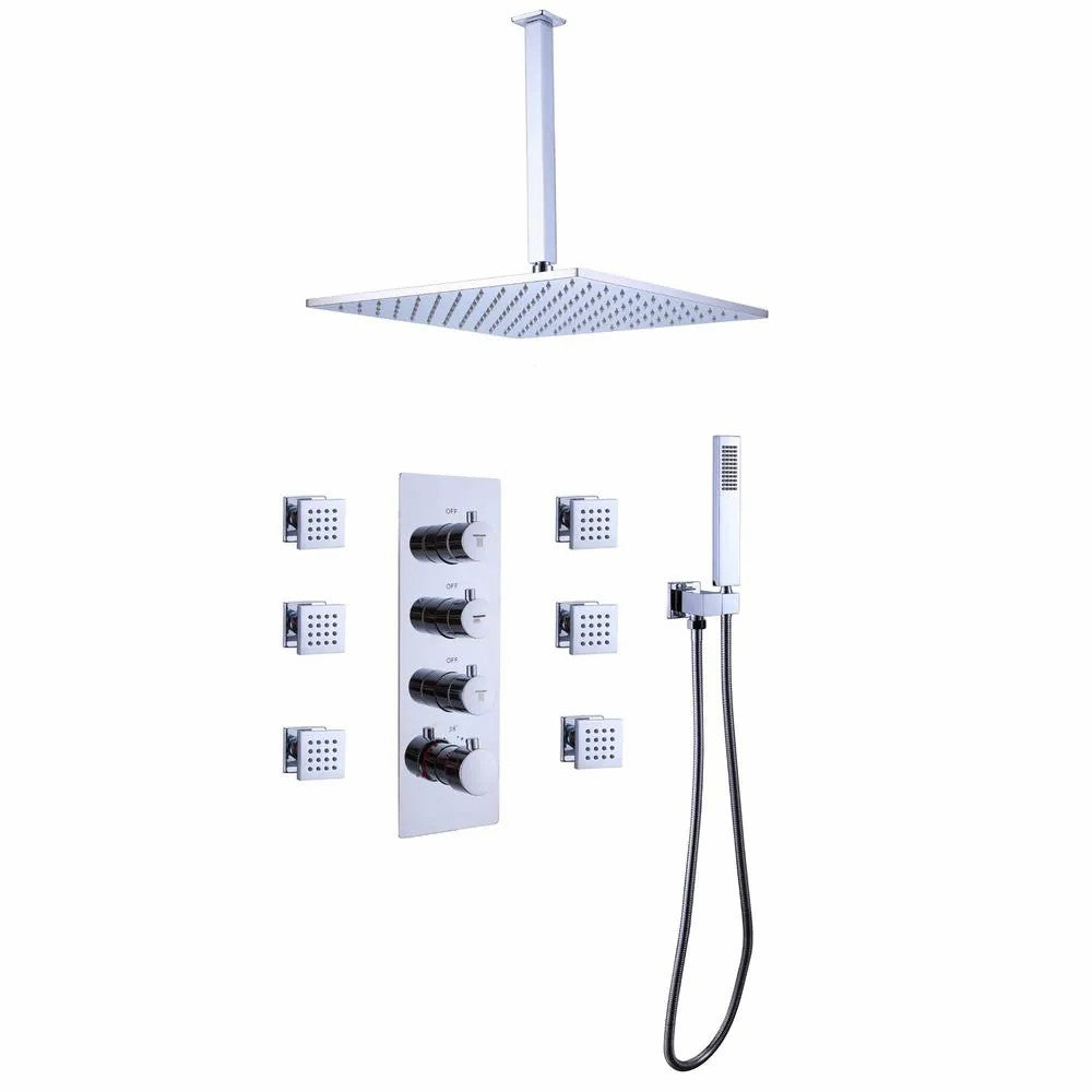 Luxury Rainfall Shower System with Hand Shower