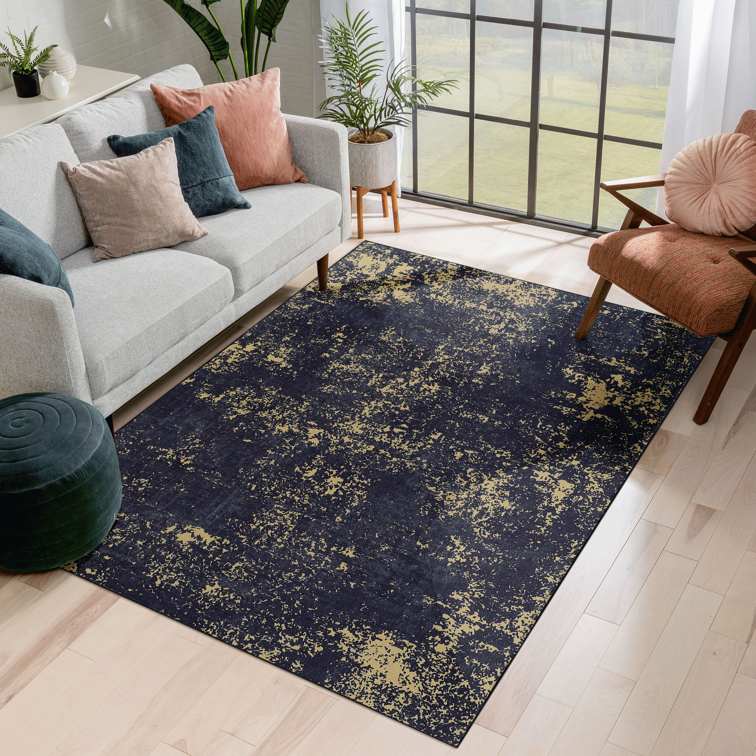 Washable 3x5 Area Rug: Kid & Pet Friendly