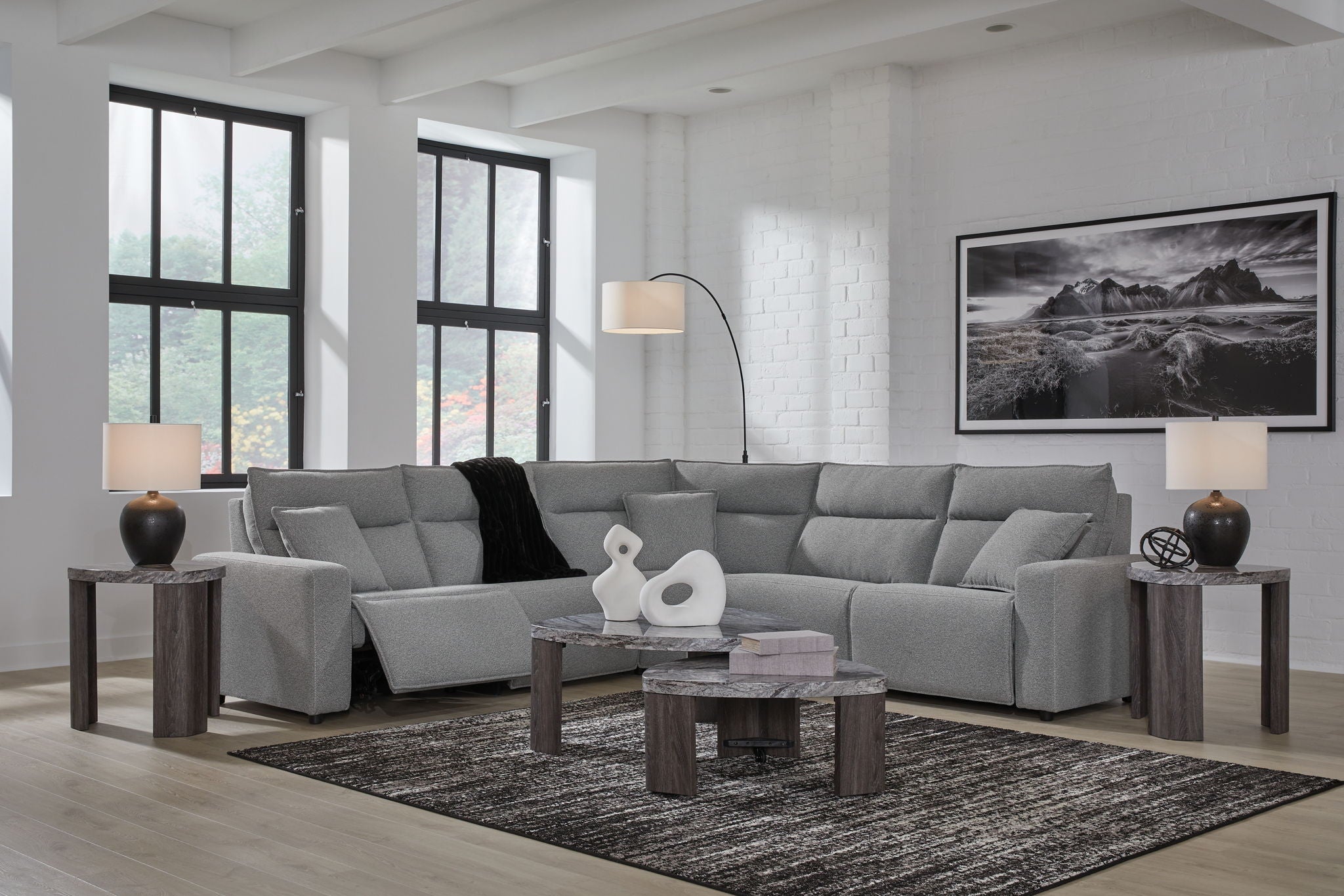 Modmax II - Reclining Sectional - Salt And Pepper