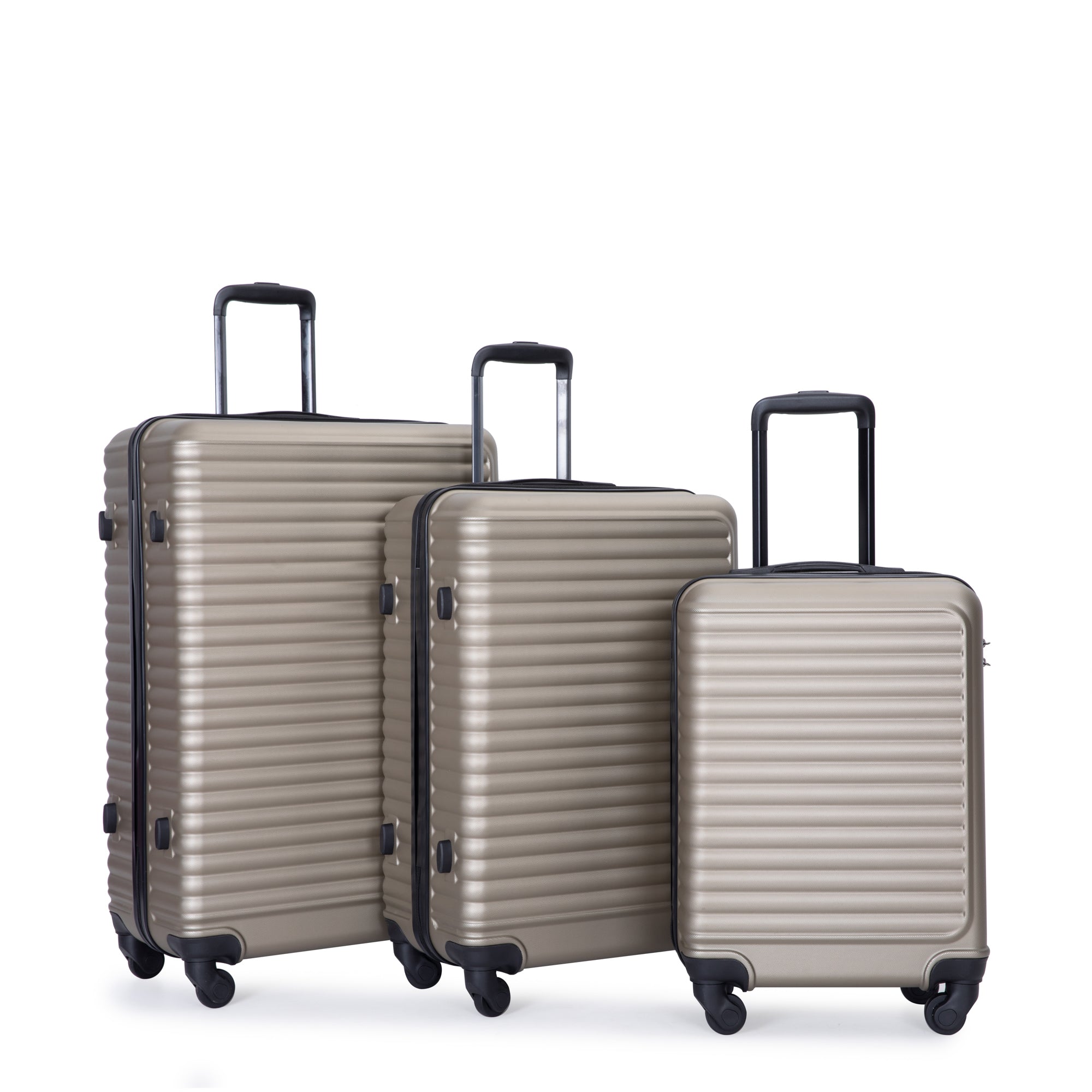 Lightweight 3-Piece ABS Luggage Set w/TSA Lock