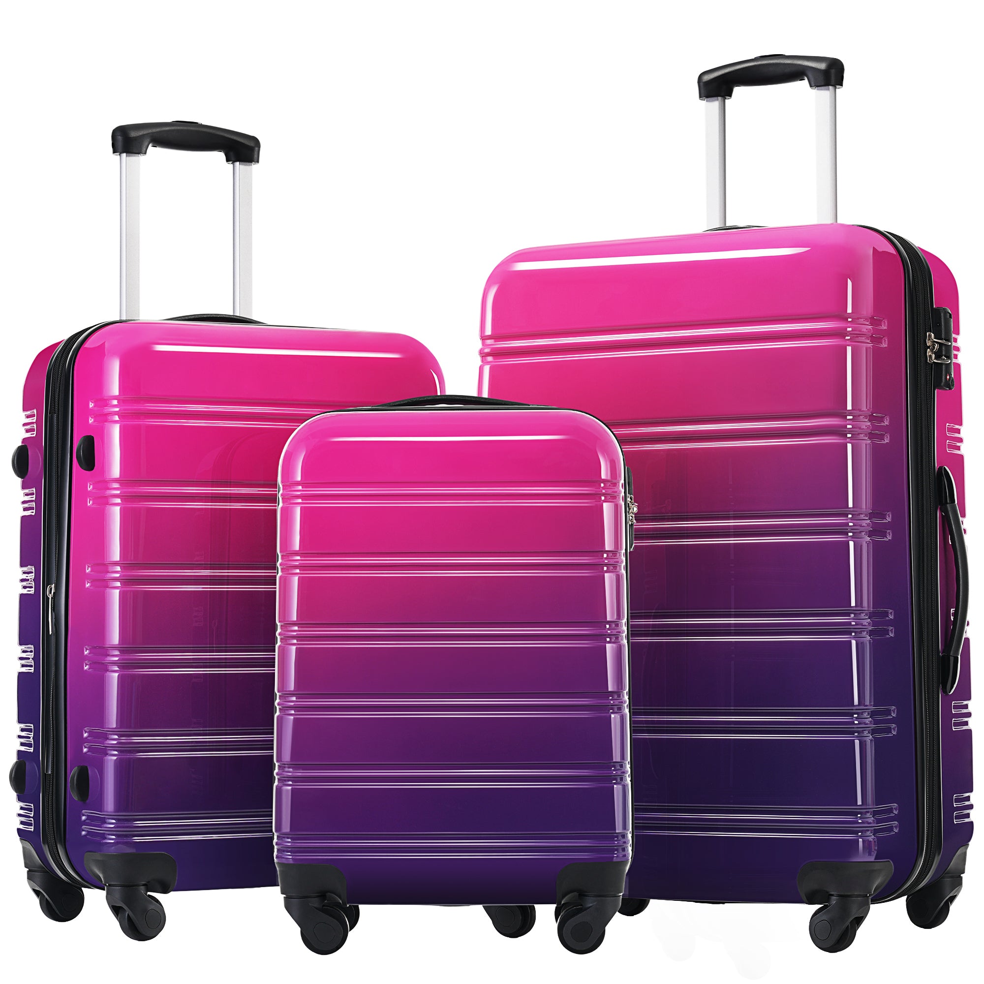Gradient Hardshell Luggage Set: 3-Piece Expandable