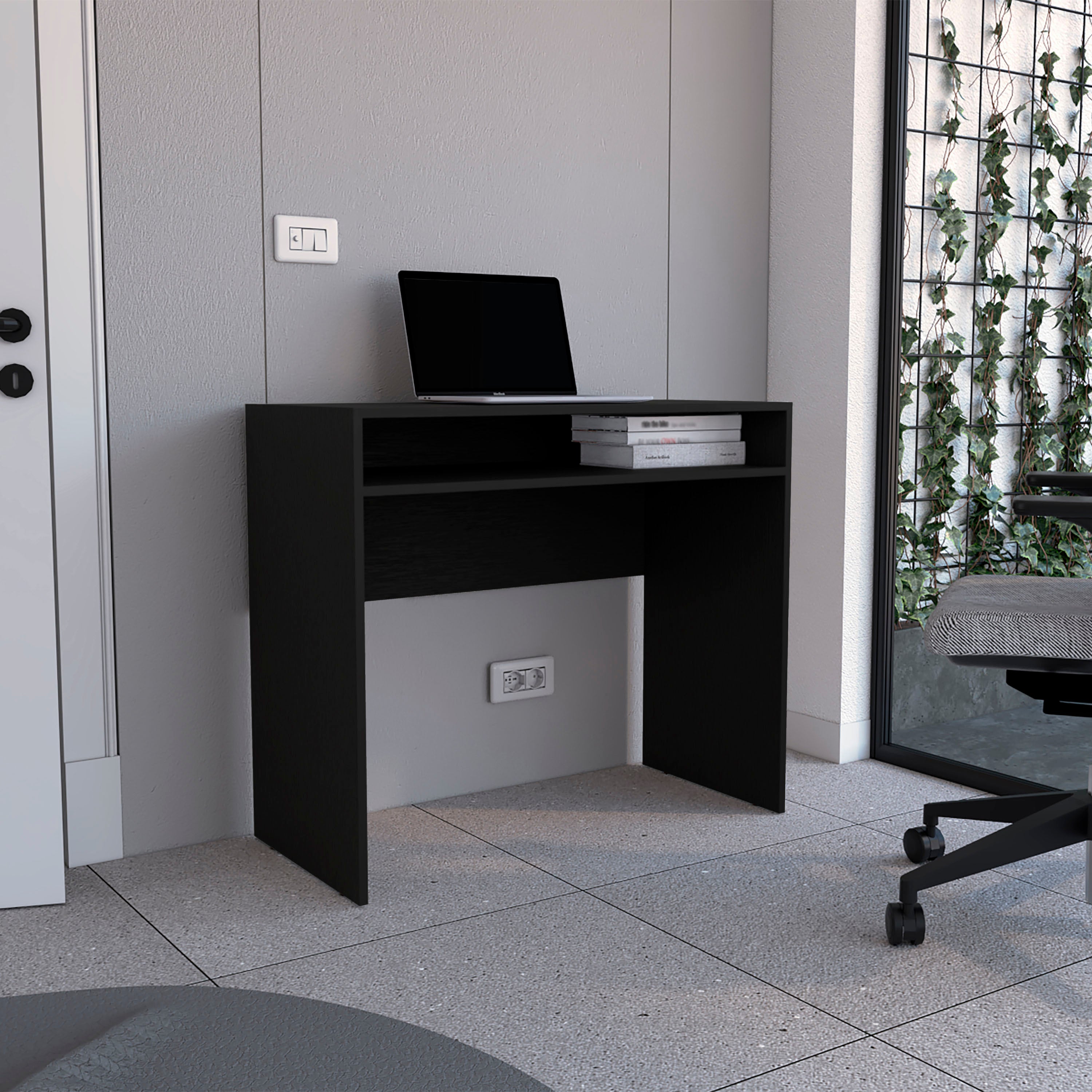 Stella 35" Writing Desk with Shelf | Sleek & Modern