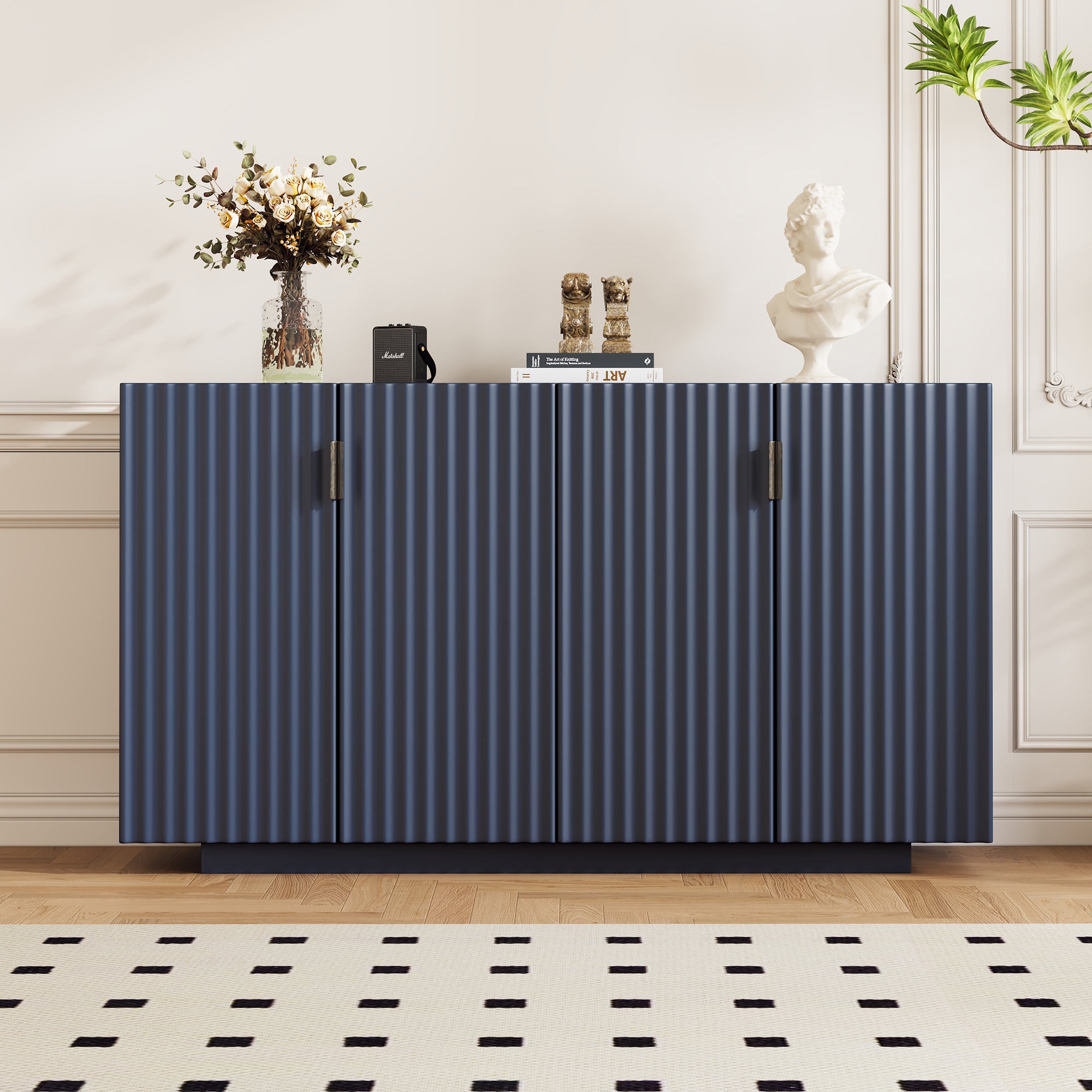 Navy Buffet Cabinet: Stylish Storage Solution