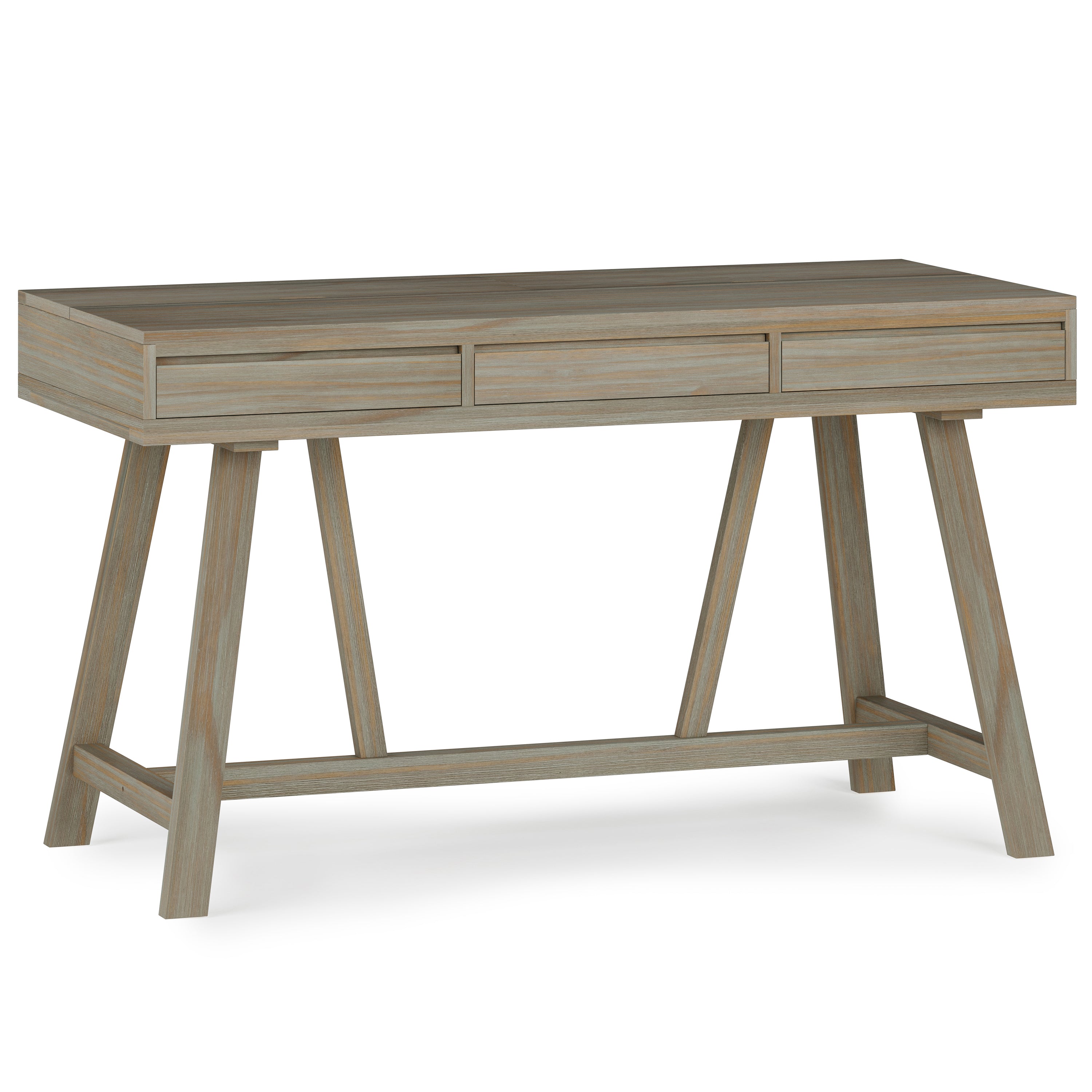 Bowman Flip-Up Desk | Distressed Grey | Space Saving