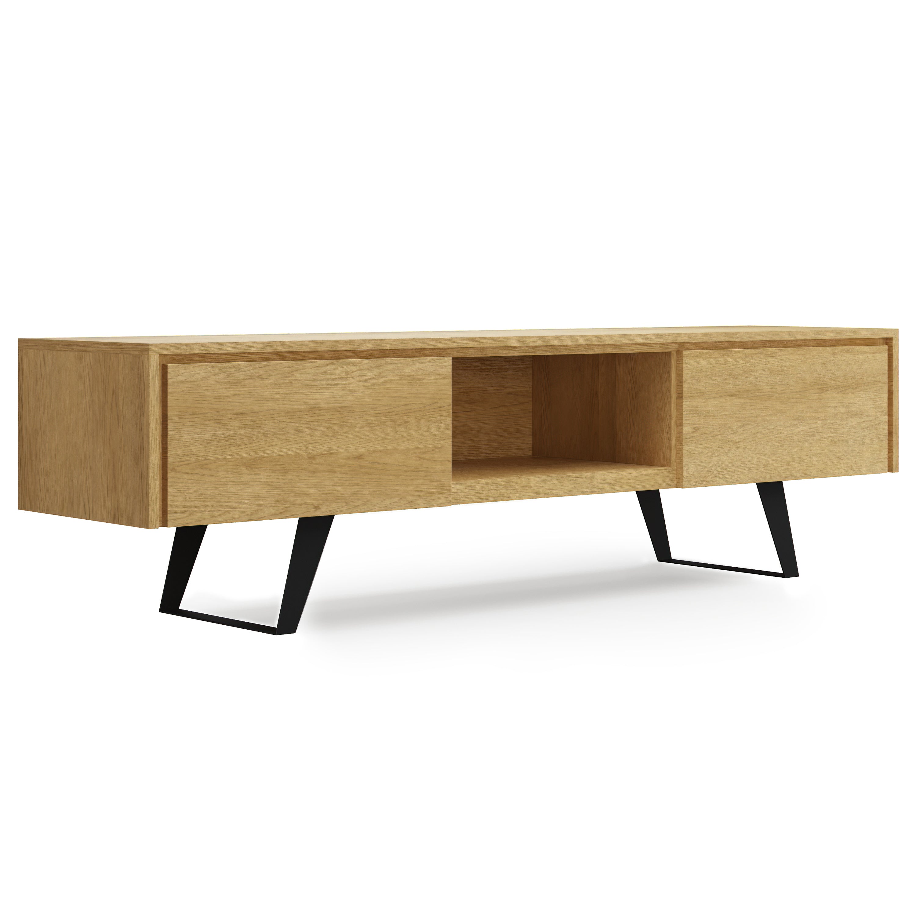 Lowry 72" Oak TV Media Stand | Modern Entertainment Center