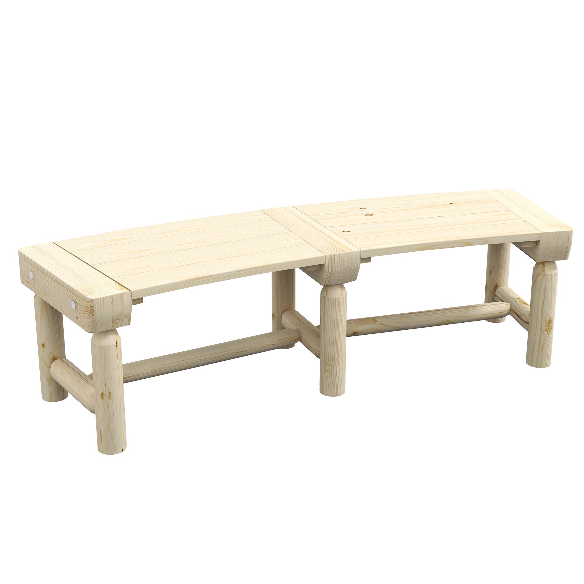 Round Wooden Garden Bench: Outdoor Patio Seating