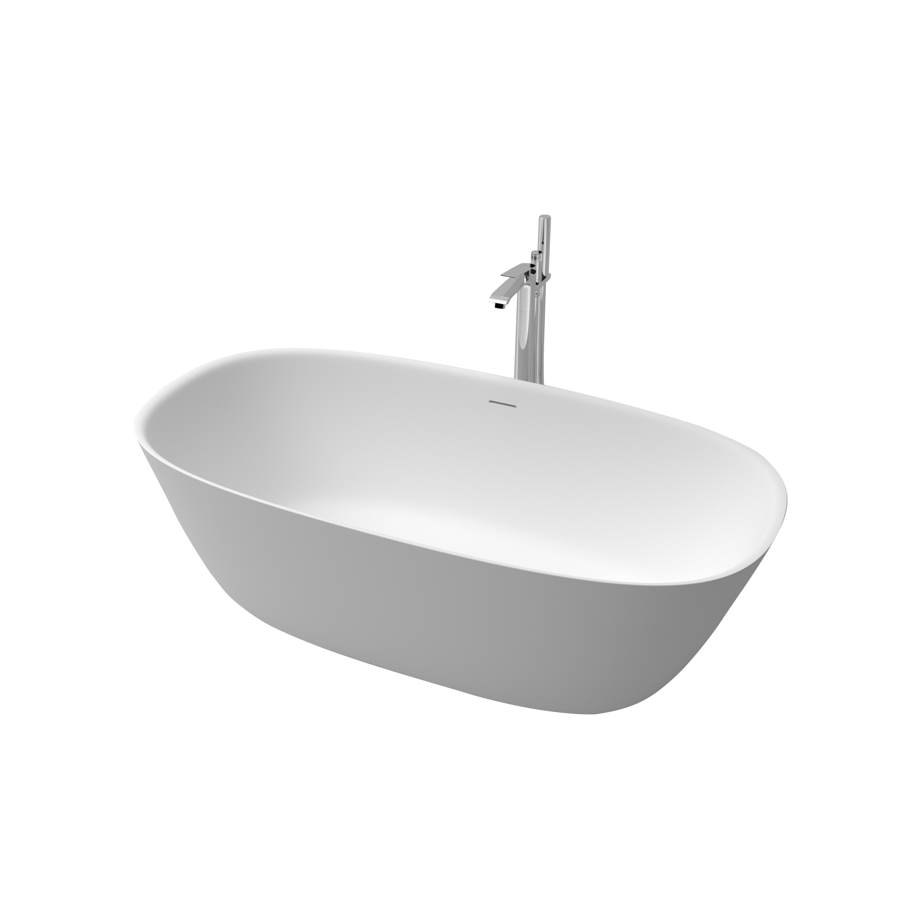71" Matte White Freestanding Soaking Tub 25S23A-18PS