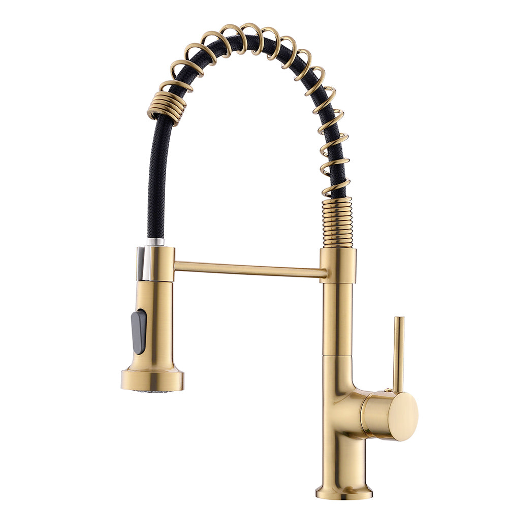 Pull-Down Kitchen Faucet: Single Handle, Commercial Grade