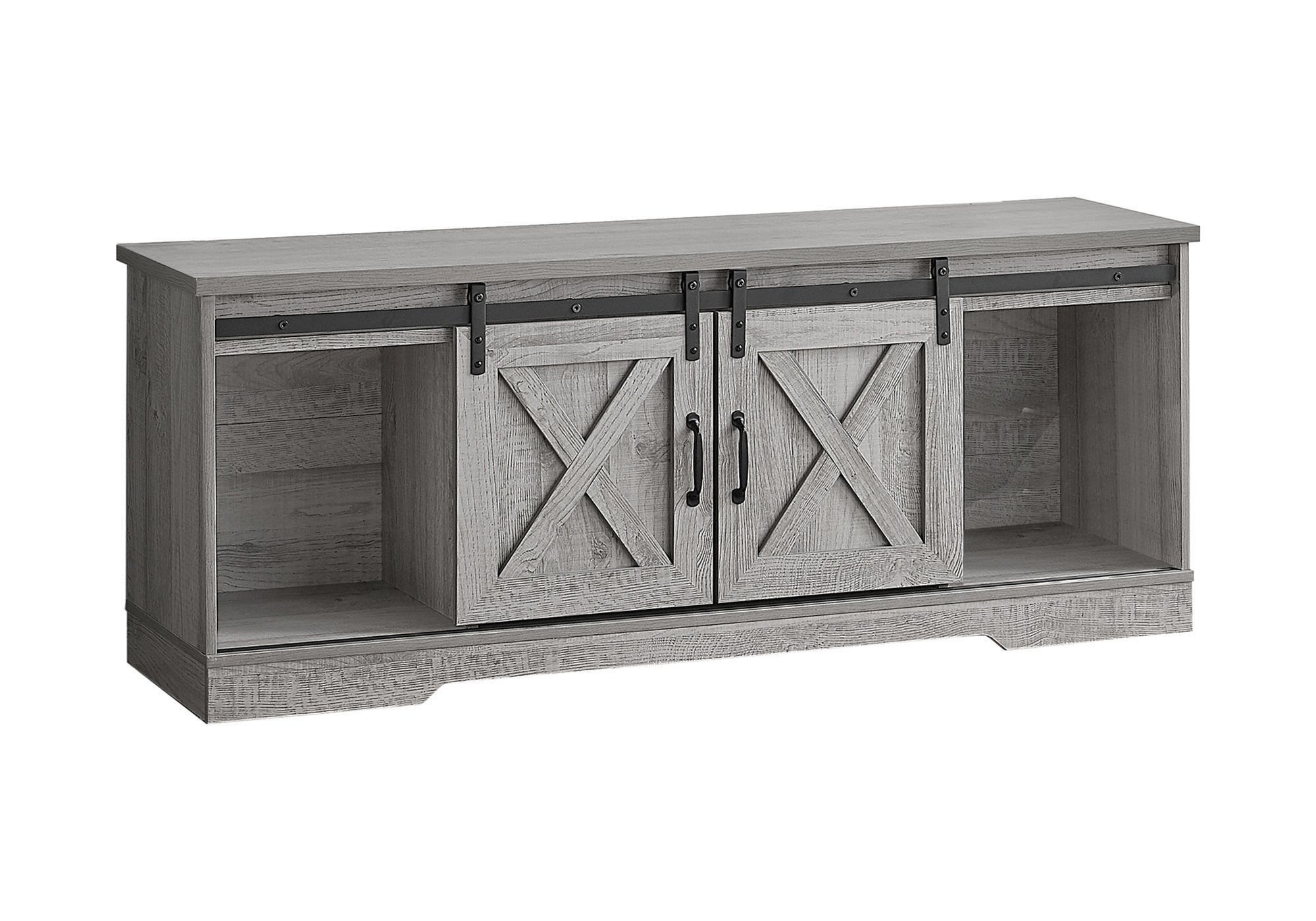 60" TV Stand Console, Media Entertainment Center, Grey