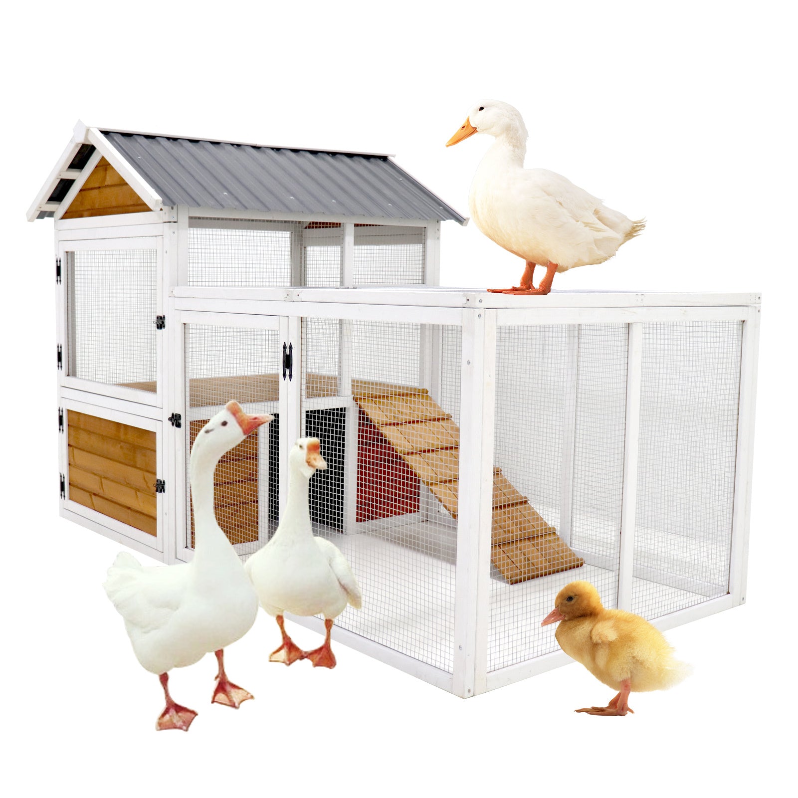 Large Wooden Chicken Coop: Waterproof & Durable