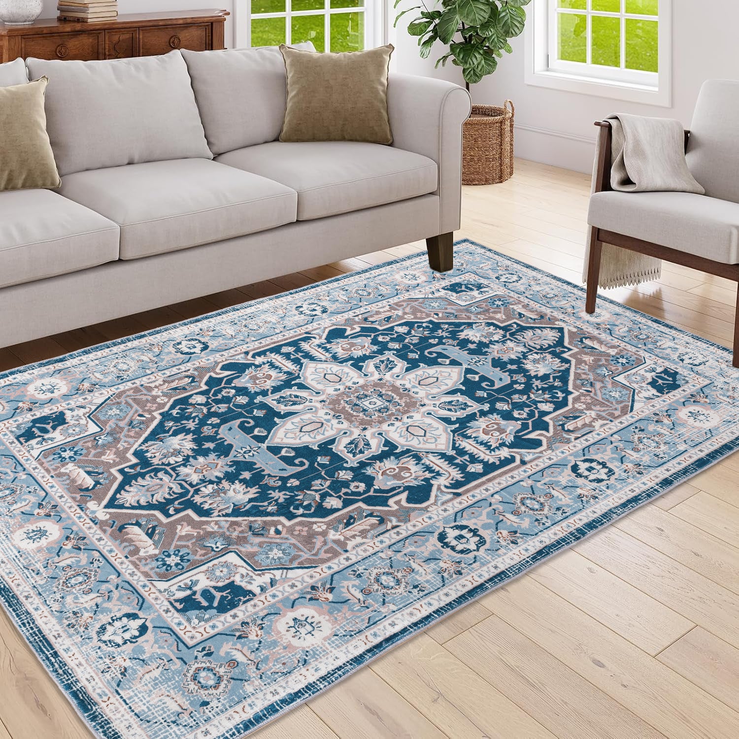 Bohemian 5x7 Rug: Vintage Persian Area Rug