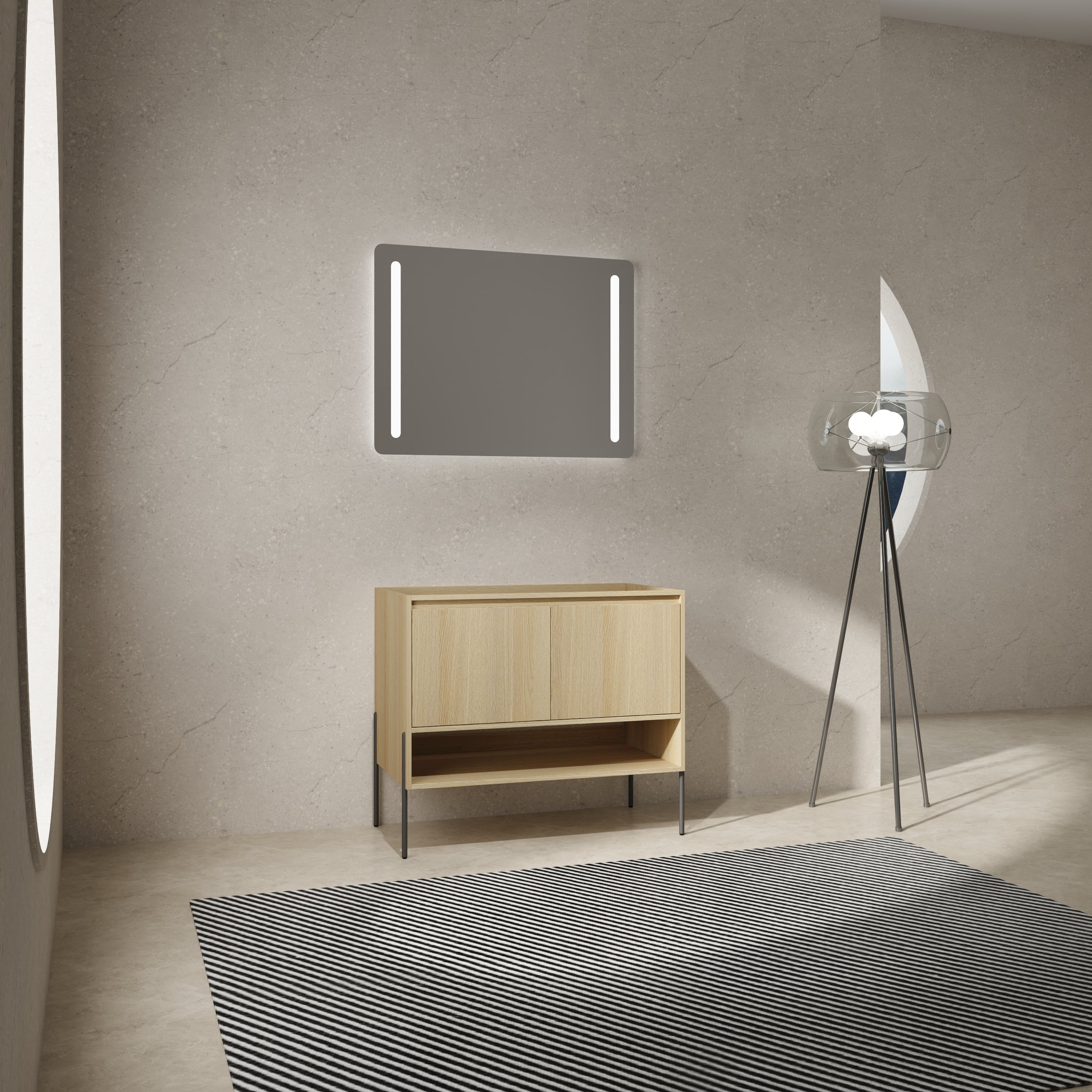 36" Freestanding Bathroom Vanity: 2 Soft-Close Doors