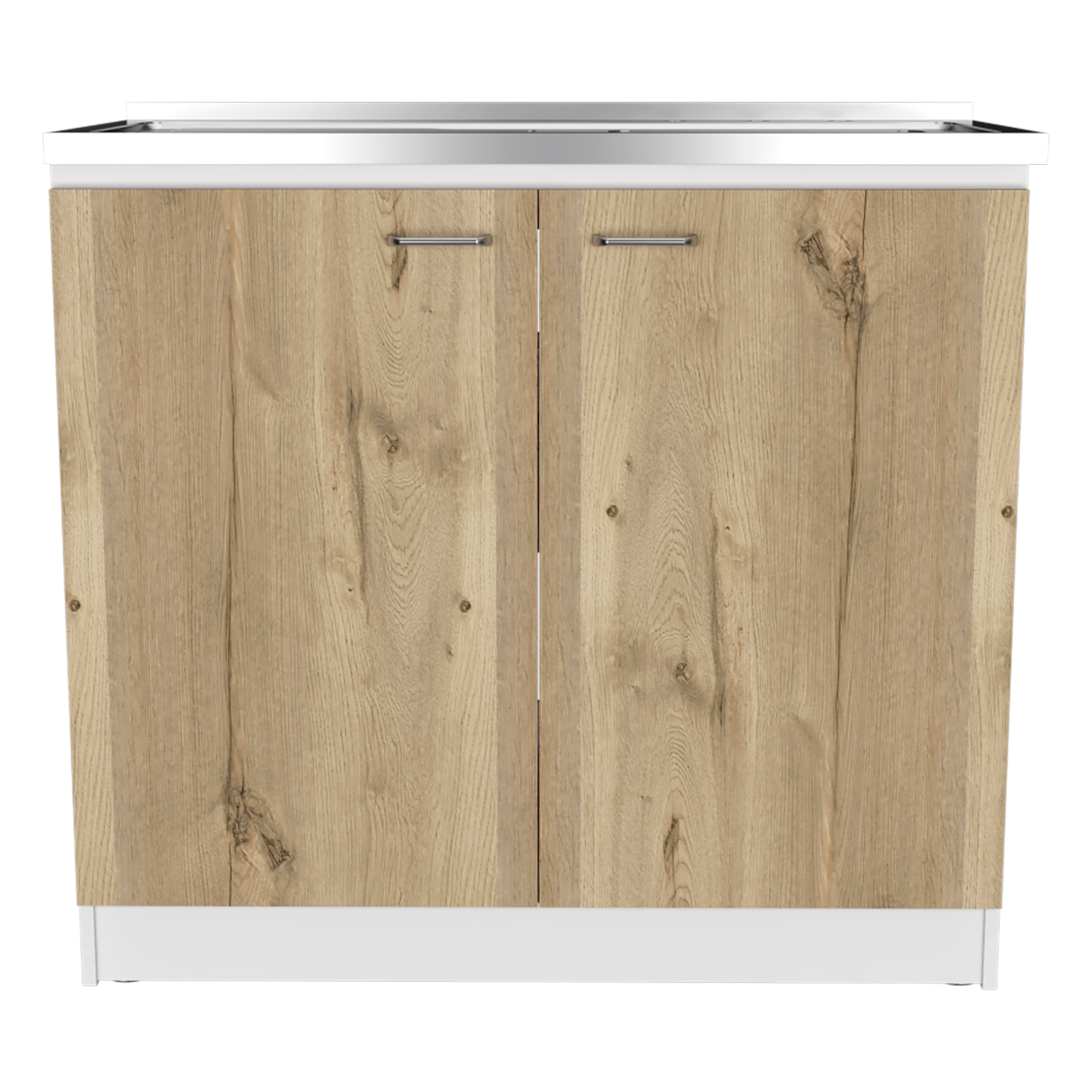 Vernal Utility Sink: White/Light Oak Kitchen