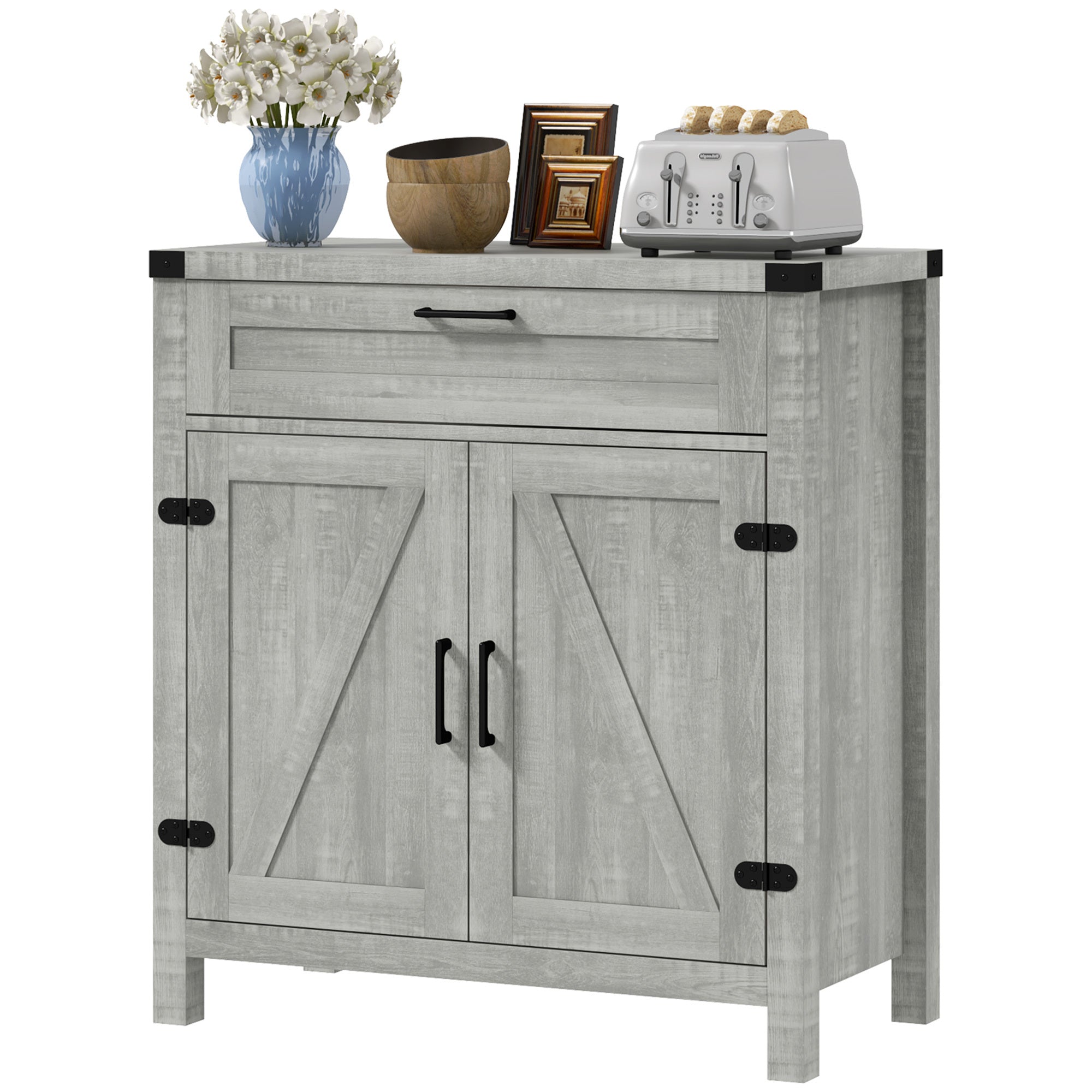 Sideboard Buffet Cabinet, Gray