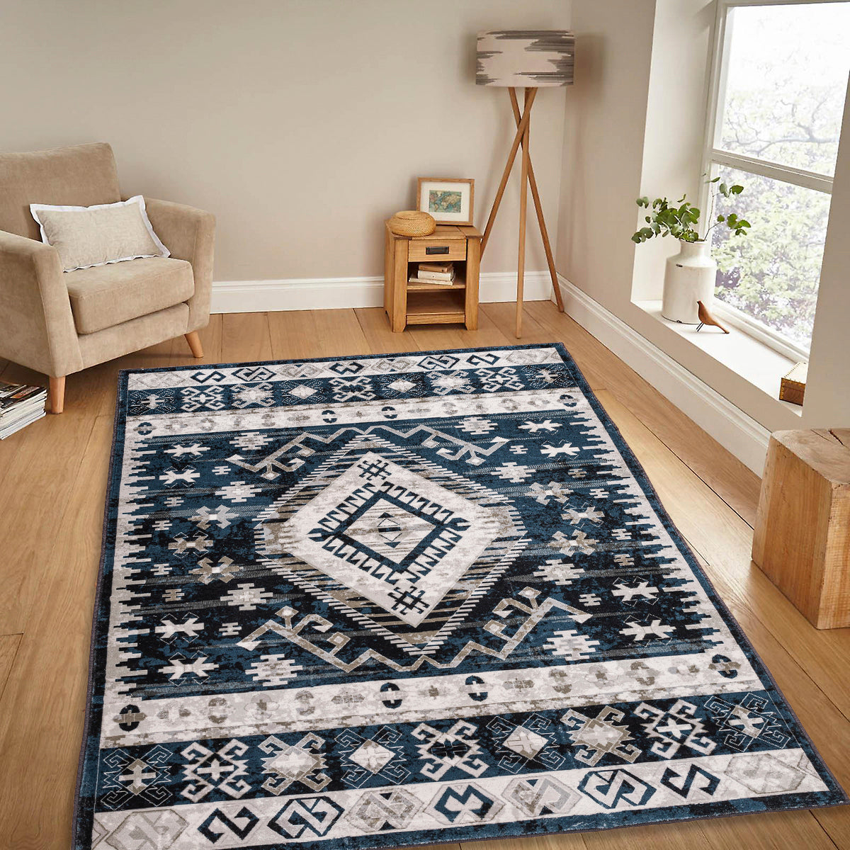 Bohemian 5x7 Area Rug: Vintage Persian Rug