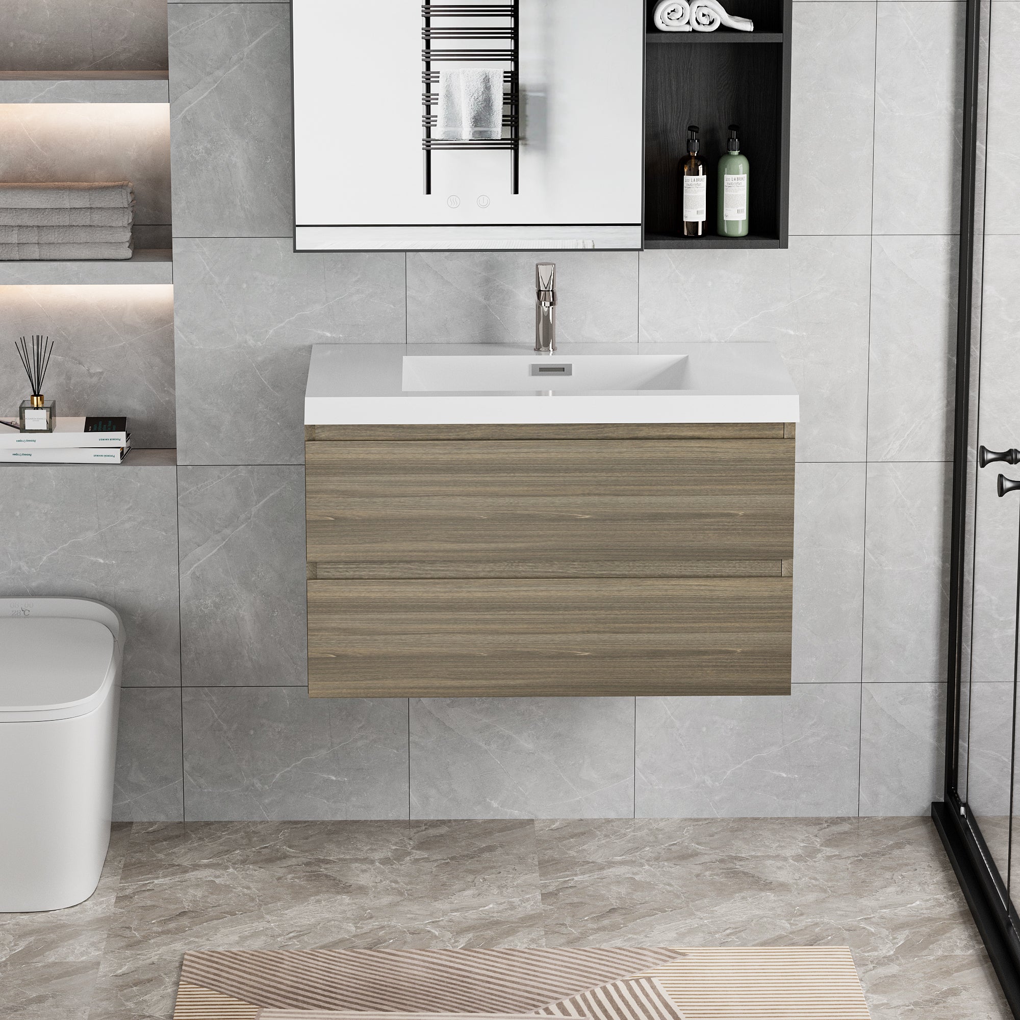 36" Floating Vanity: Modern Bathroom Storage