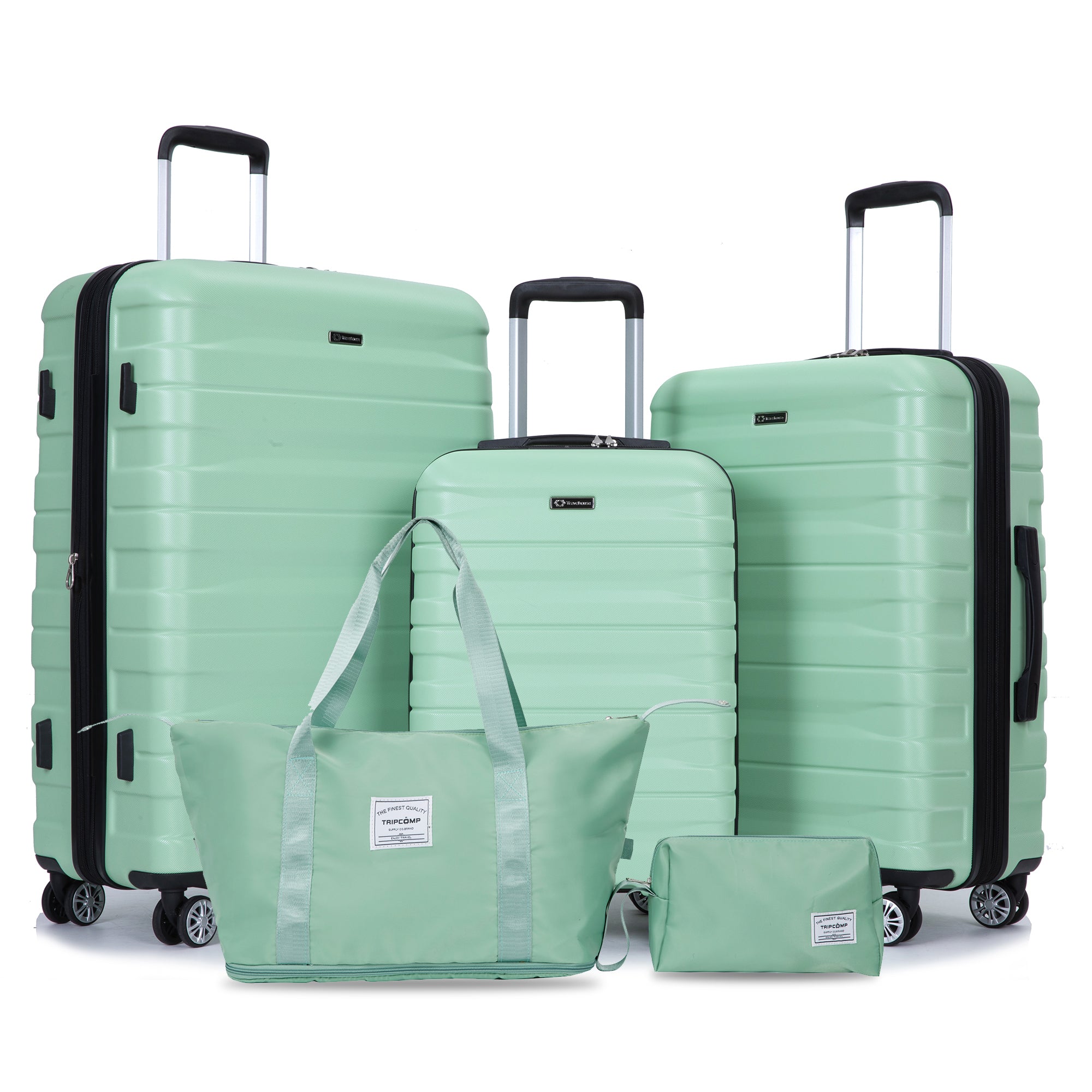 5-Piece Expandable Hardside Luggage Set, Light Green