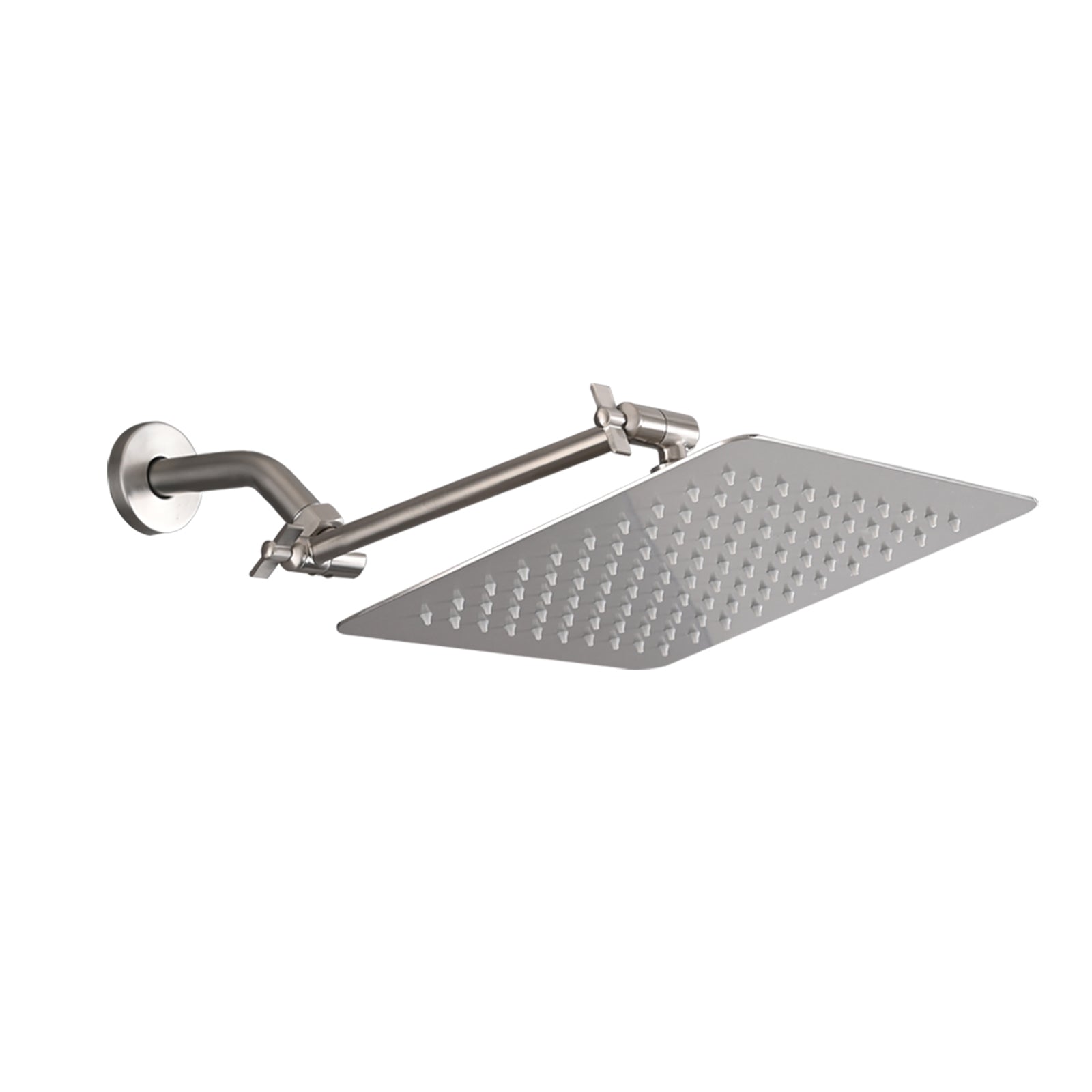 Rainfall Shower Head: Brushed Nickel, 10" Square